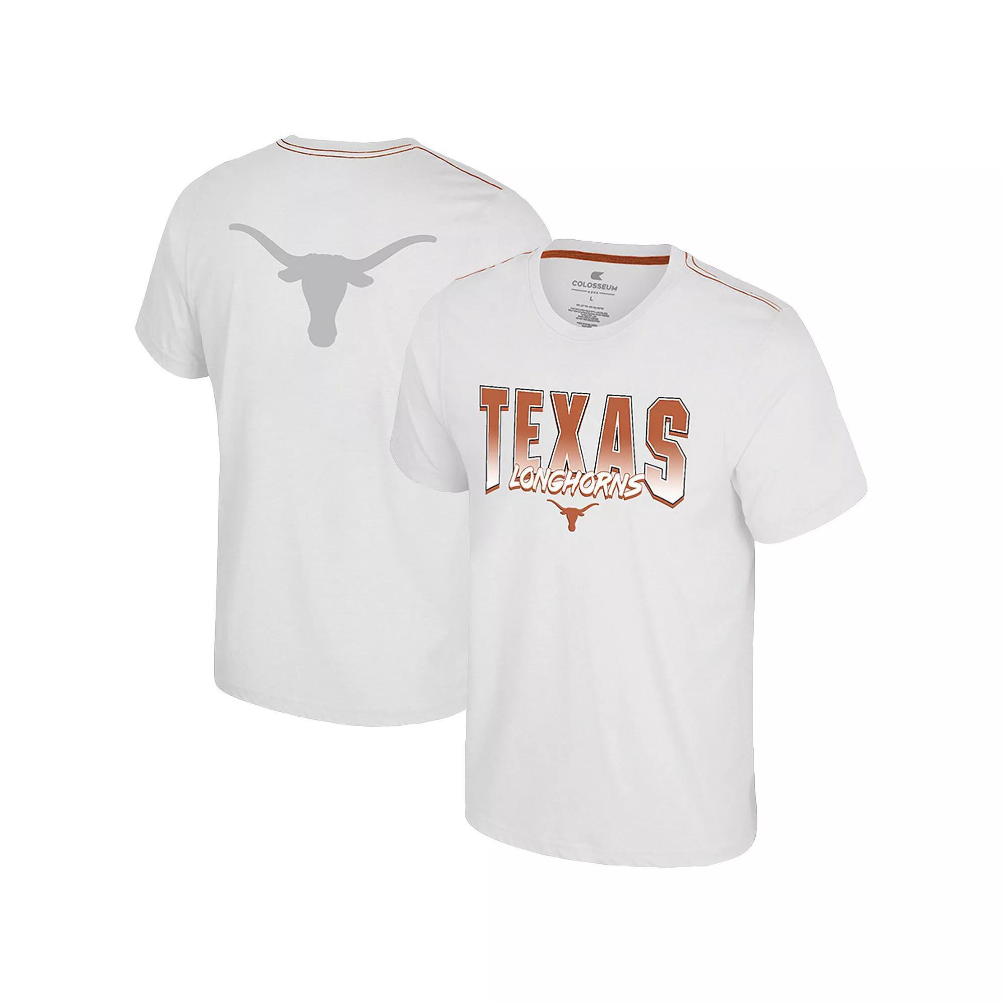 Men's Colosseum White Texas Longhorns Dual Logo T-Shirt, Size: Medium Product Image