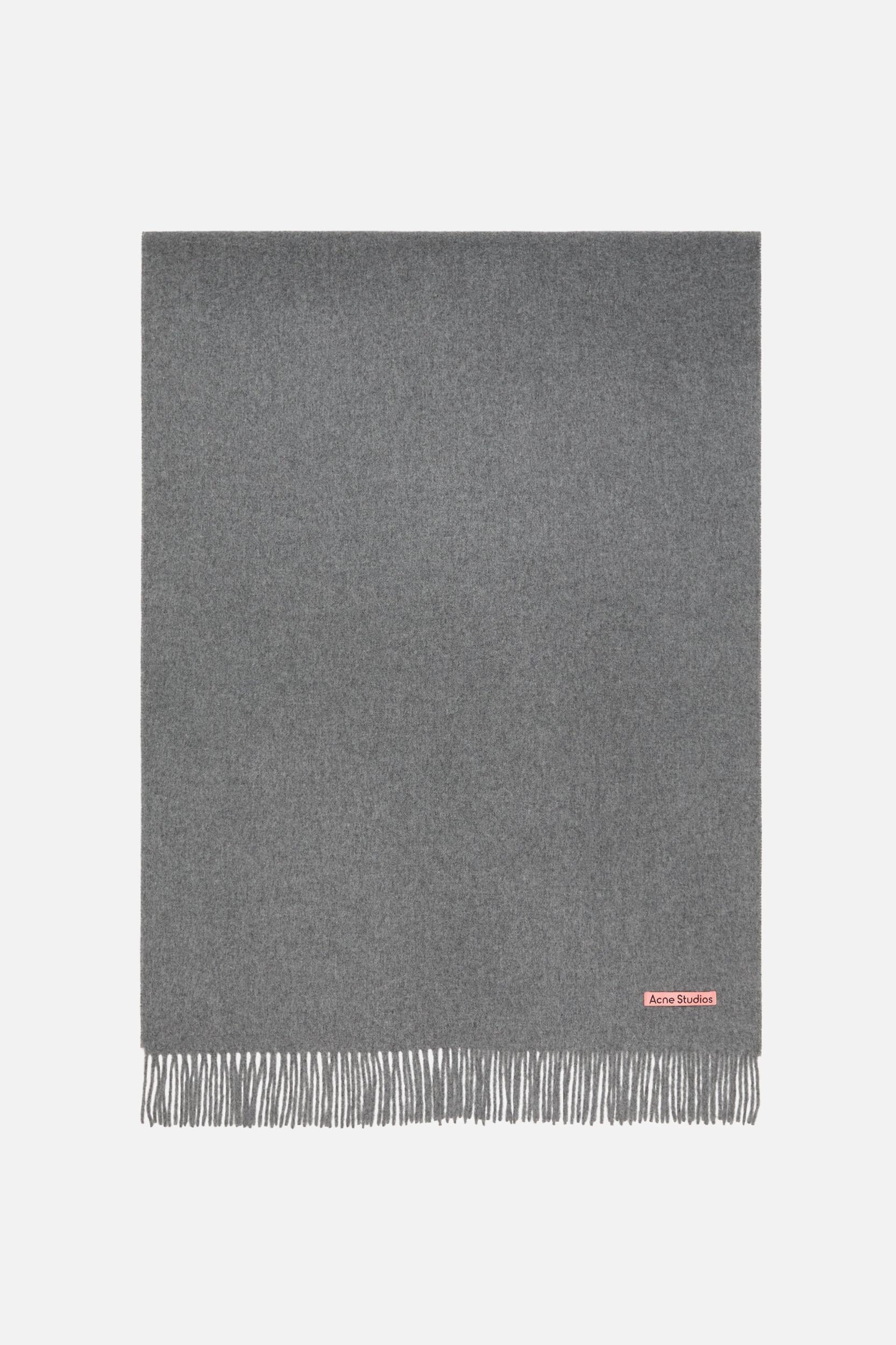 Fringe wool scarf - oversized Product Image