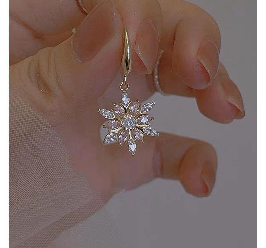 Rhinestone Flake Drop Earring Product Image