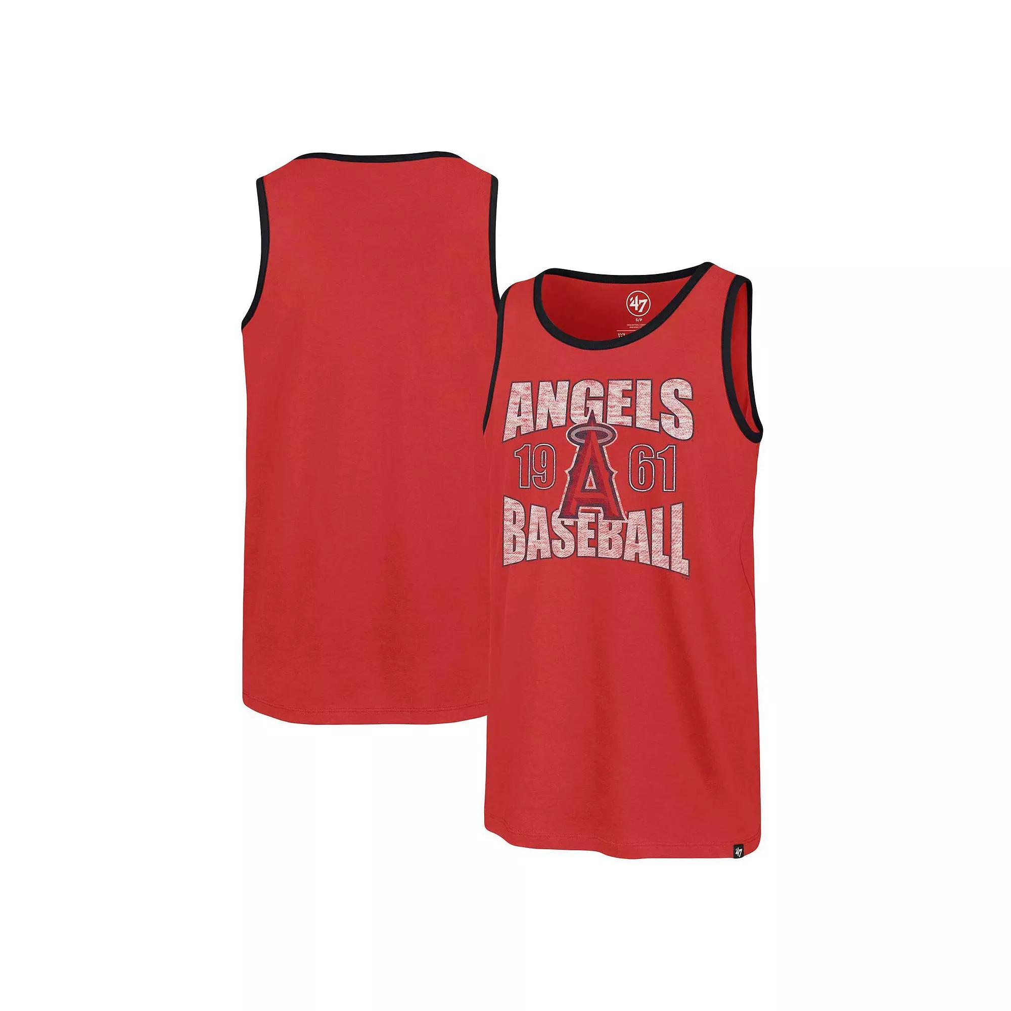Men's '47 Red Los Angeles Angels Upload Franklin Tank Top,  Product Image