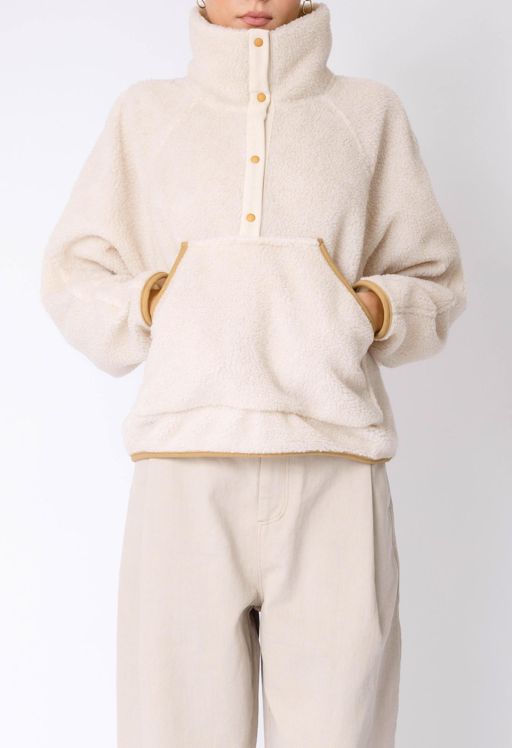 Fleece Pullover In Cream Product Image