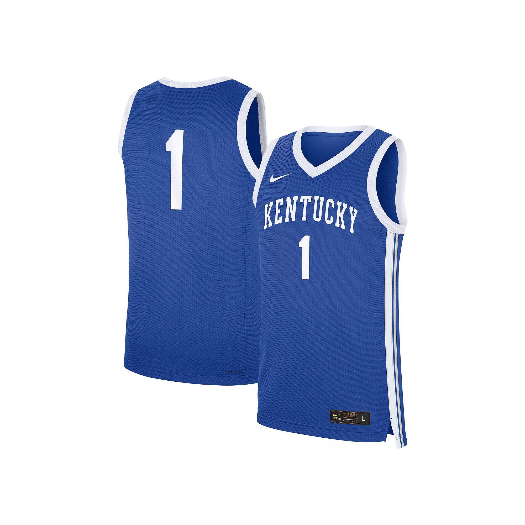 Men's Nike #1 Royal Kentucky Wildcats Road Replica Jersey,  Product Image