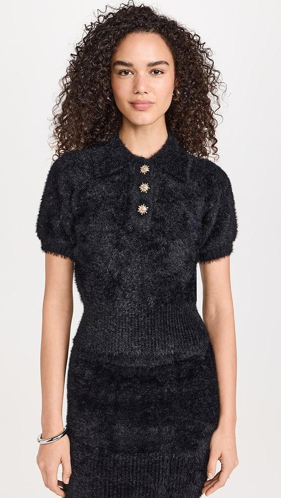 endless rose Fuzzy Jewel Sweater Top | Shopbop Product Image