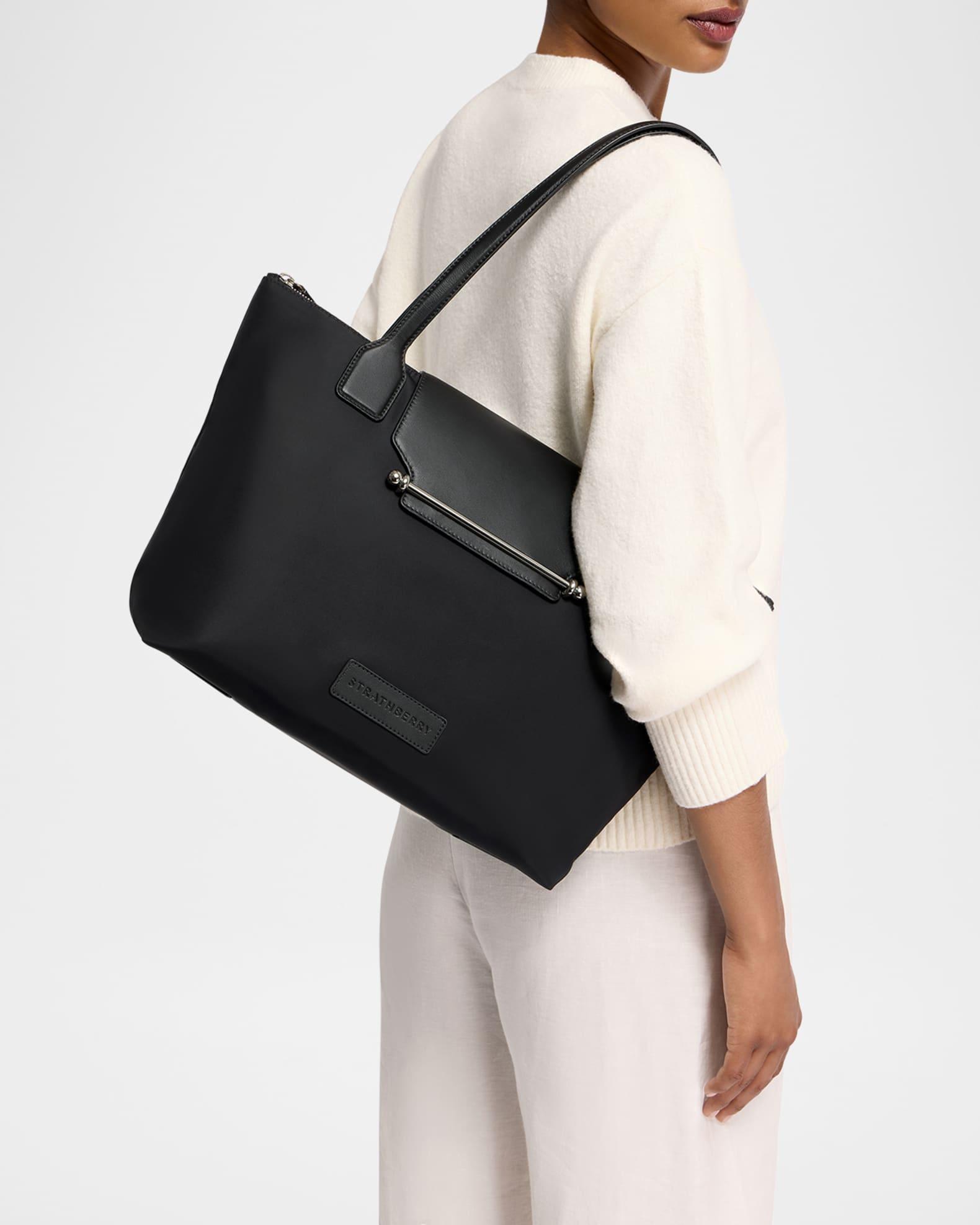 Nylon and Leather Travel Tote Bag Product Image