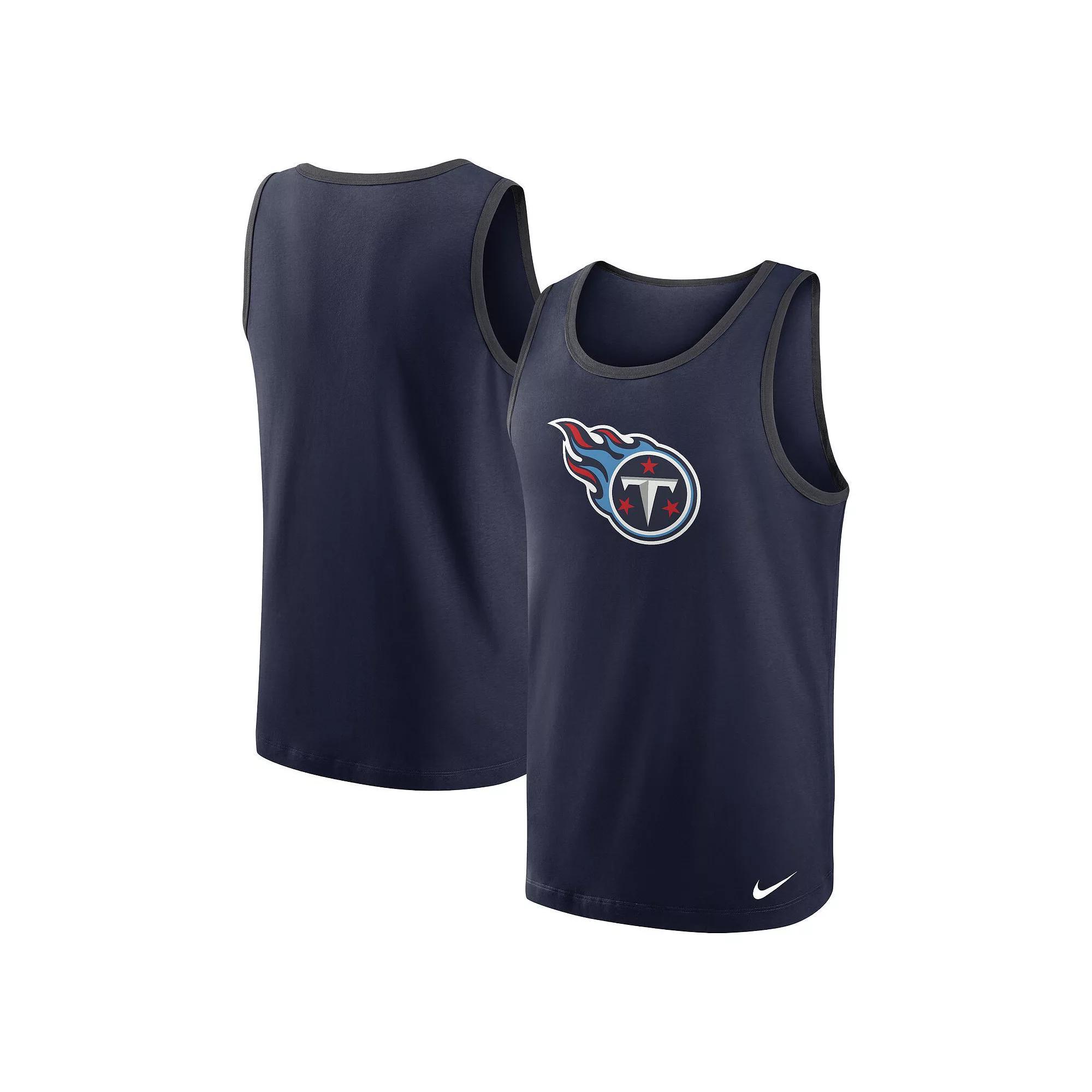 Men's Nike Navy Tennessee Titans Tri-Blend Tank Top,  Product Image