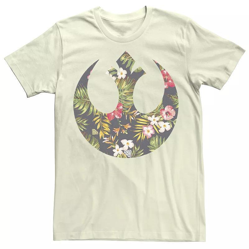 Men's Star Wars Rebel Alliance Crest Floral Fill Graphic Tee, Size: 3XL, Natural Product Image