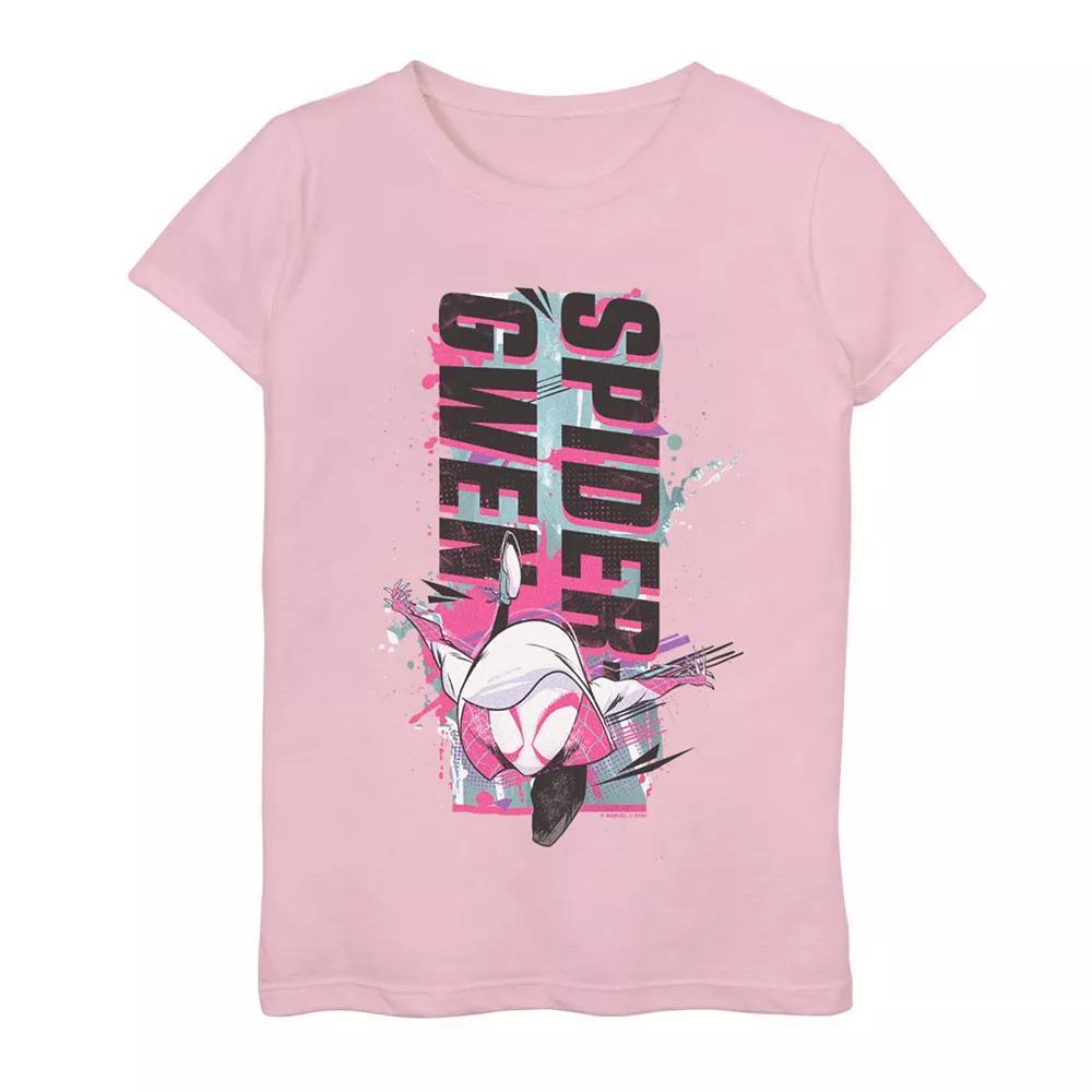 Girls 7-16 Marvel Spider-Man Across The Spider Verse Spider Gwen Splatter Poster Graphic Tee, Girl's,  Product Image