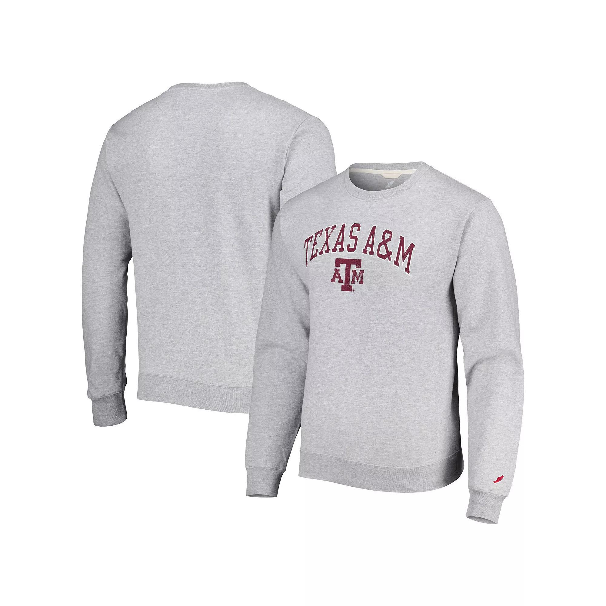 Men's League Collegiate Wear Gray Texas A&M Aggies 1965 Arch Essential Lightweight Pullover Sweatshirt,  Product Image
