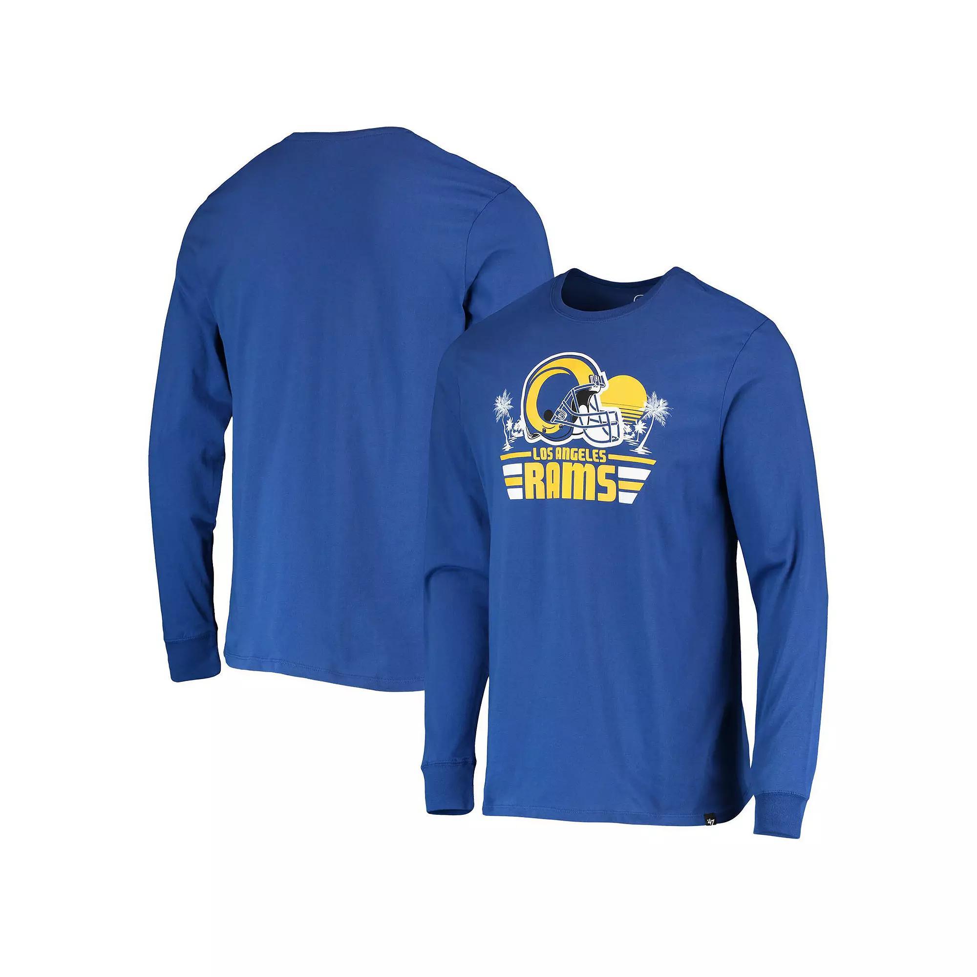 Men's '47 Royal Los Angeles Rams Regional Super Rival Long Sleeve T-Shirt, Size: Small, Blue Product Image