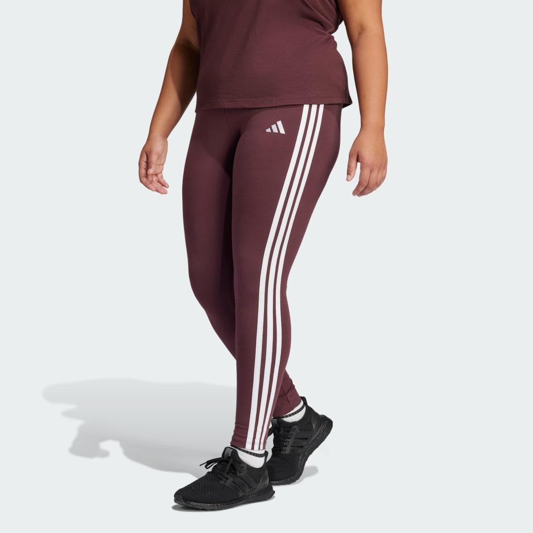 Essentials 3-Stripes Cotton Leggings (Plus Size) Product Image