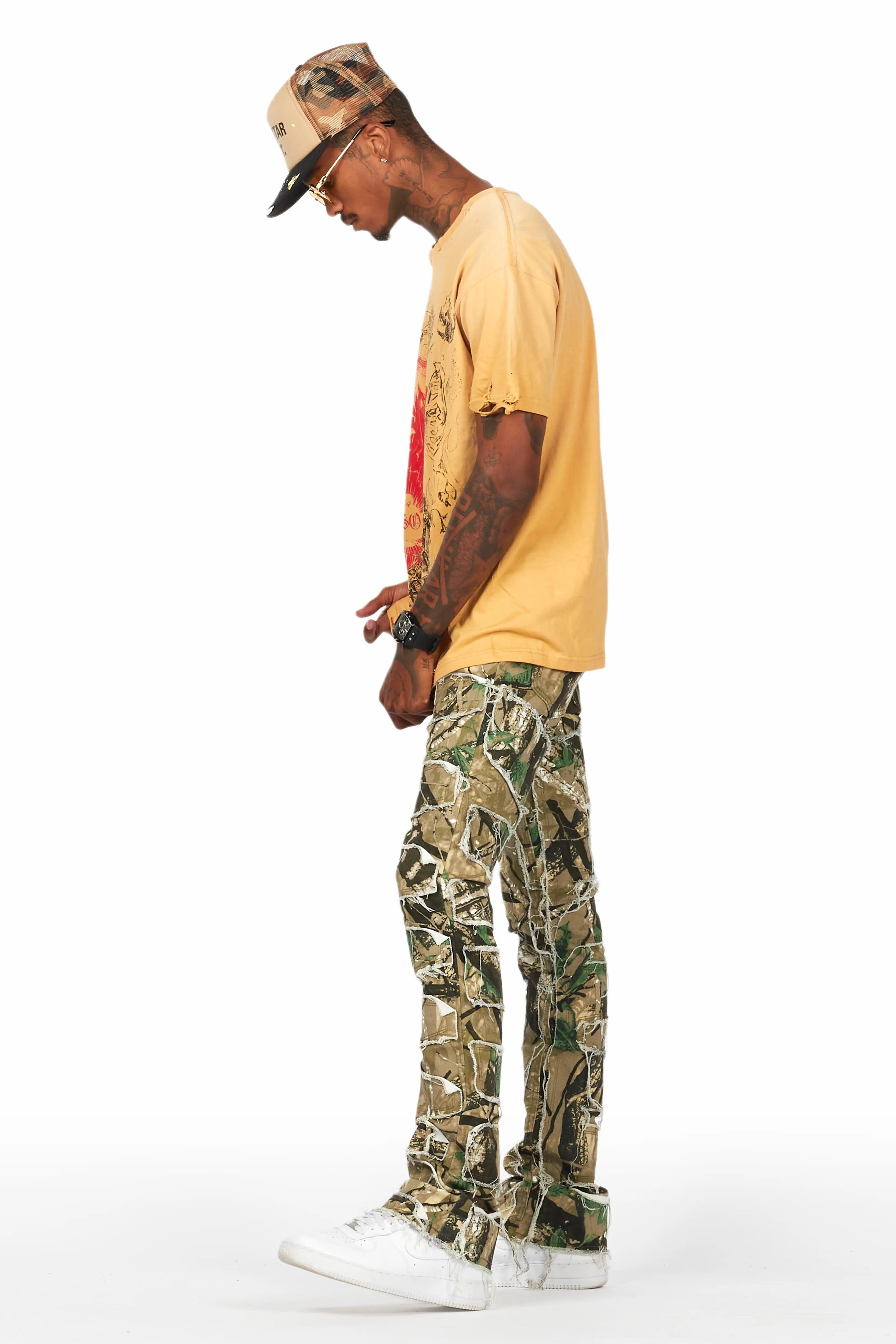 Shake Tree Camo Stacked Flare Jean Male Product Image