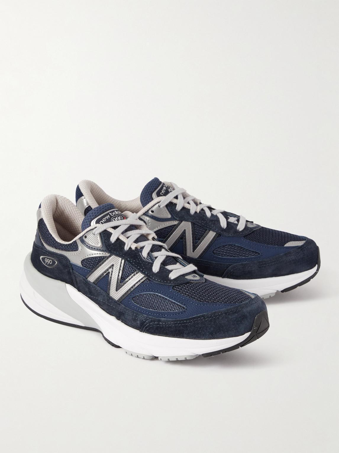 NEW BALANCE Printed Suede Mesh Sneakers With Cushioned Sole In White Product Image