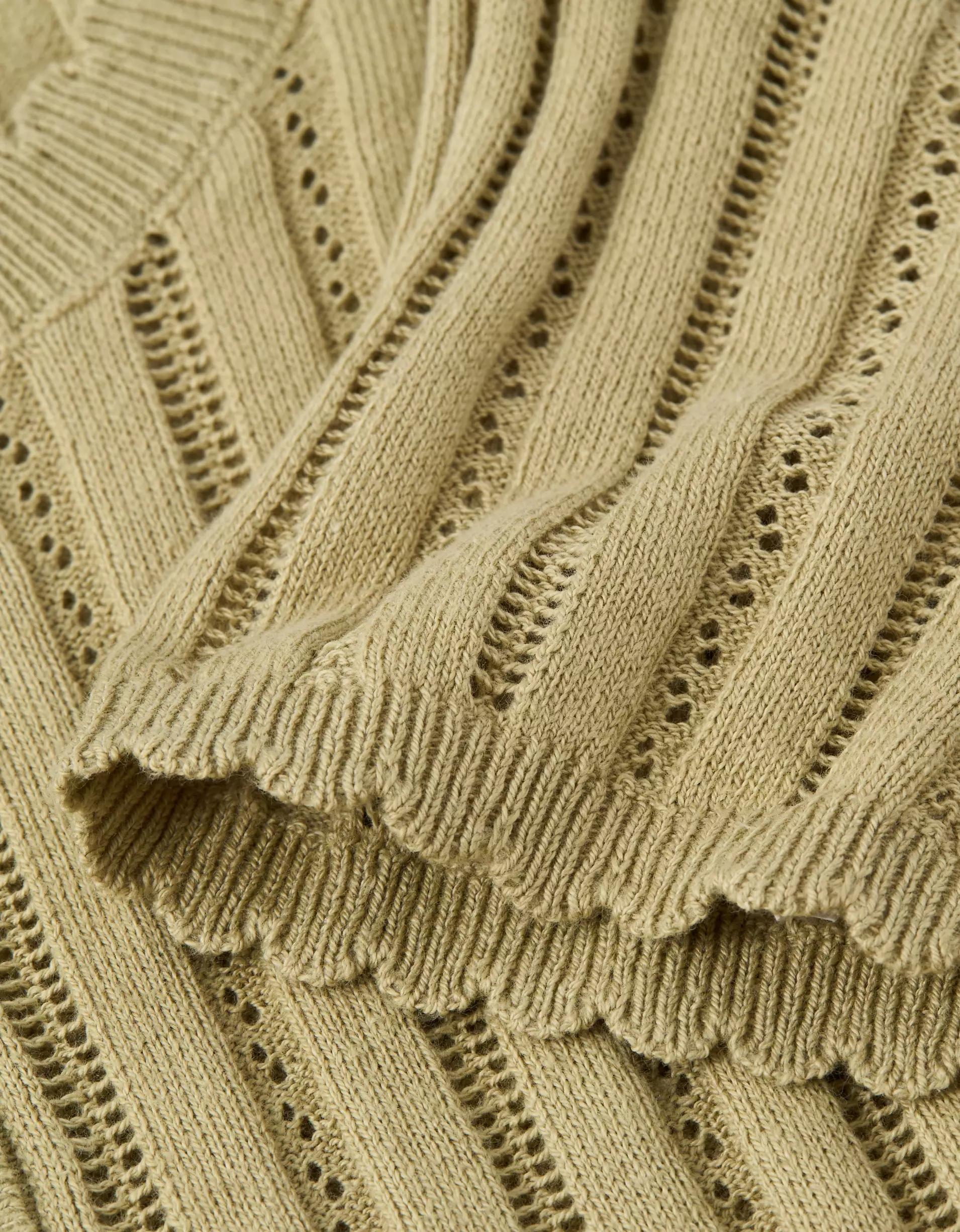 AE Henley Pointelle Sweater T-Shirt Product Image