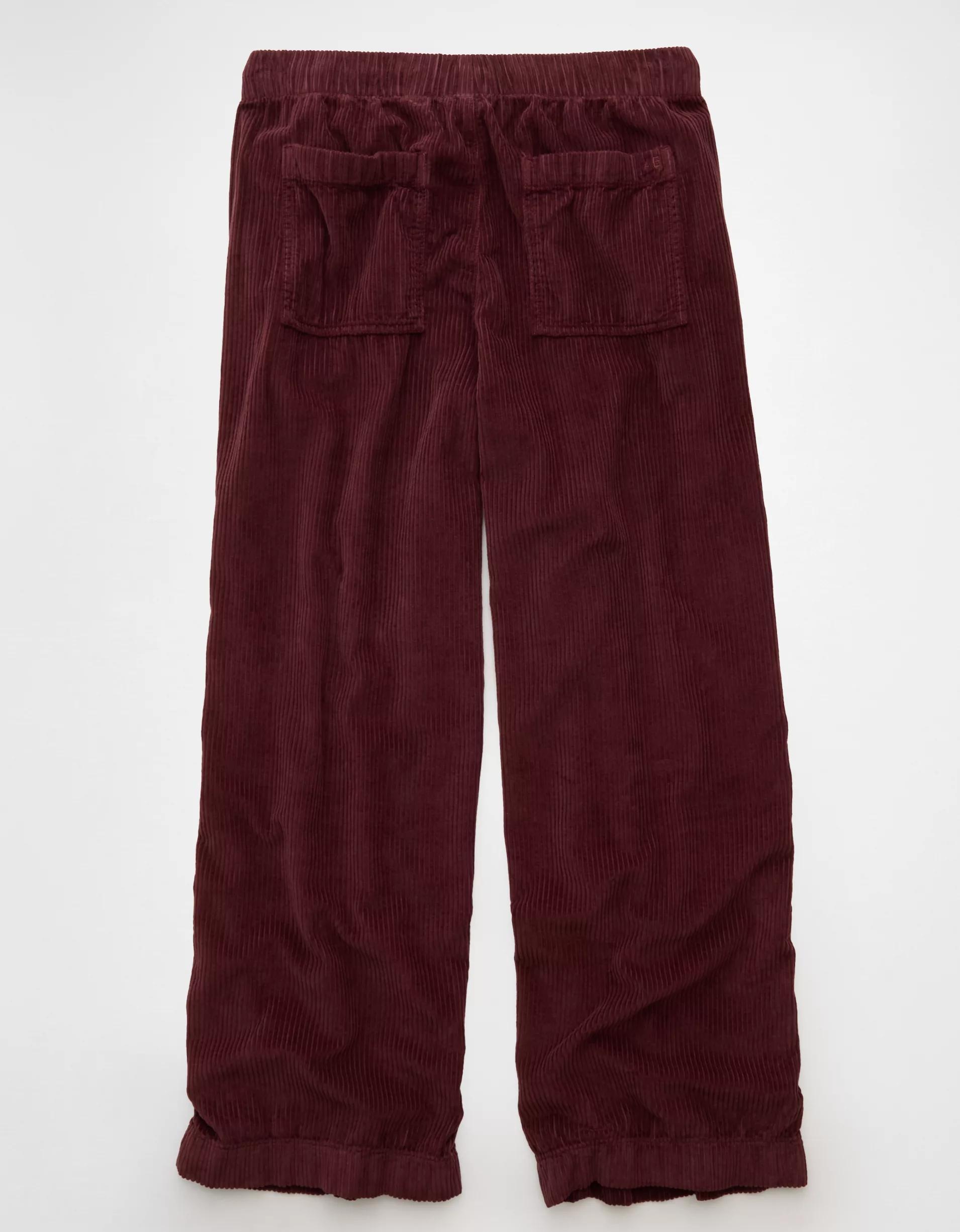 AE Stretch Corduroy Low-Rise Baggy Wide-Leg Pant Product Image