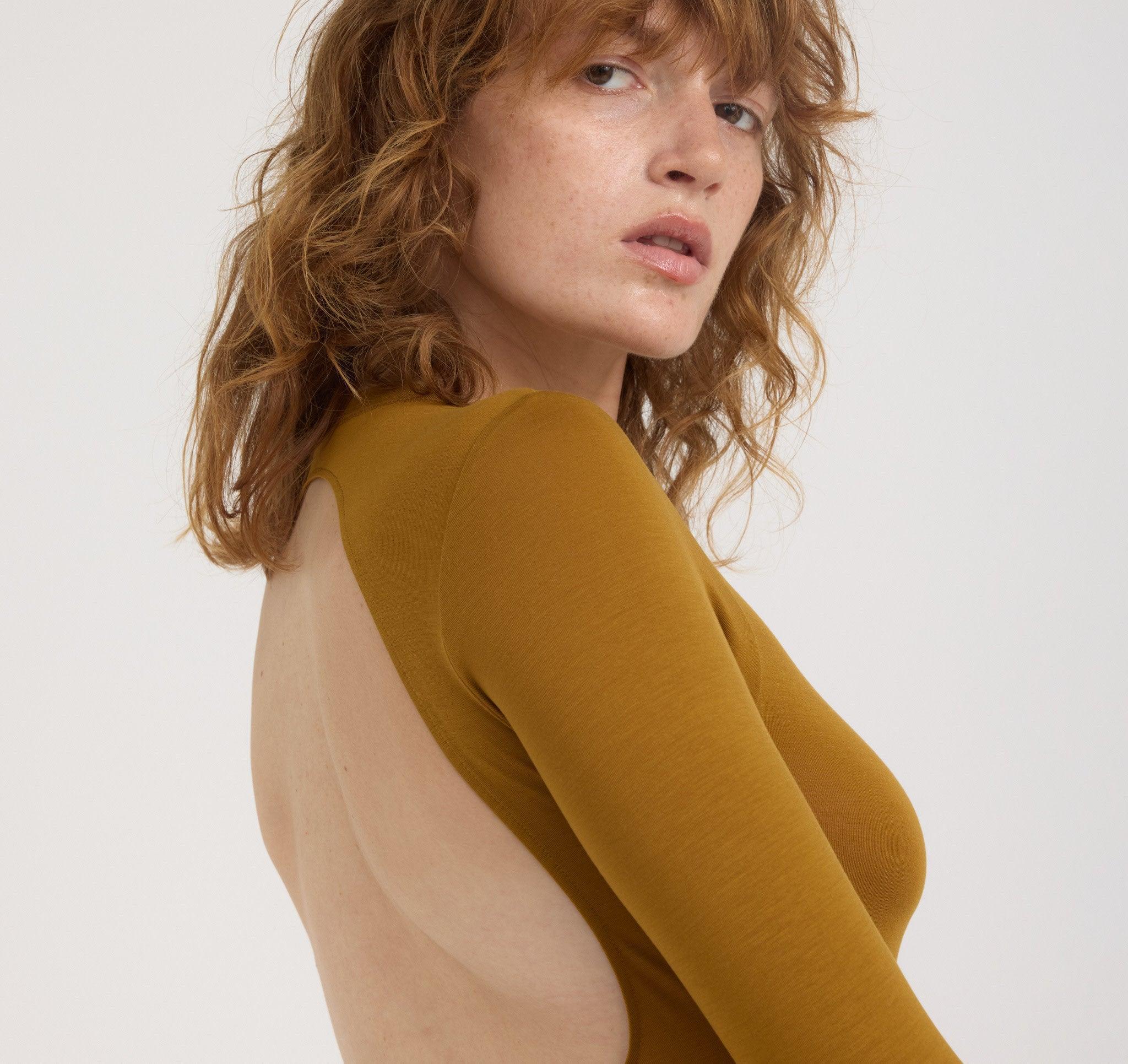 Soft Touch Veil Open Back Bodysuit Product Image