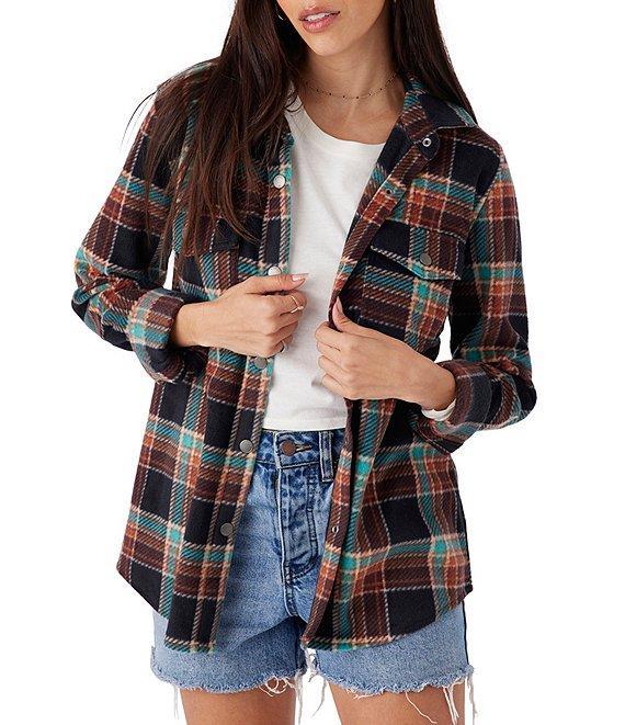 O'Neill Zuma Long Sleeve Multi Plaid Flannel Jacket Product Image