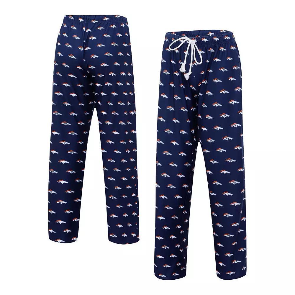 Women's Concepts Sport Navy Denver Broncos Gauge Allover Print Sleep Pants,  Product Image