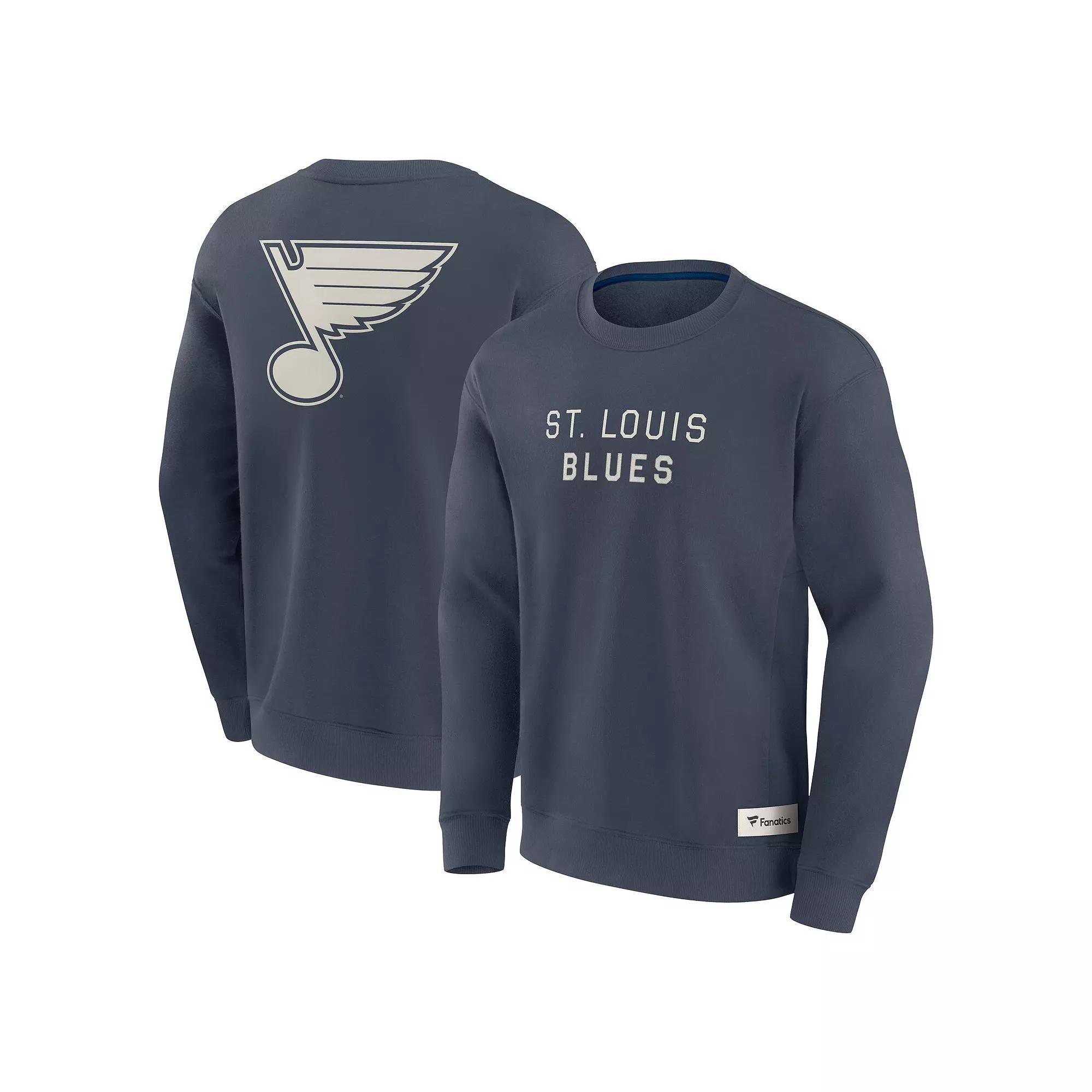 Men's Fanatics Blue St. Louis Blues Elements Future Ground Lettering Pullover Sweatshirt,  Product Image