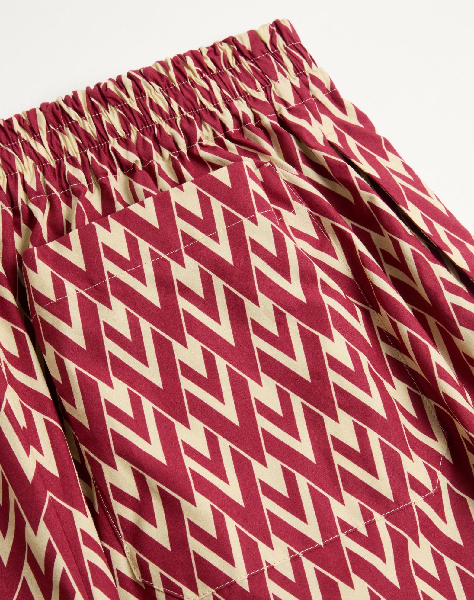 Cotton Popeline Bermuda Shorts With Toute La V Print Product Image