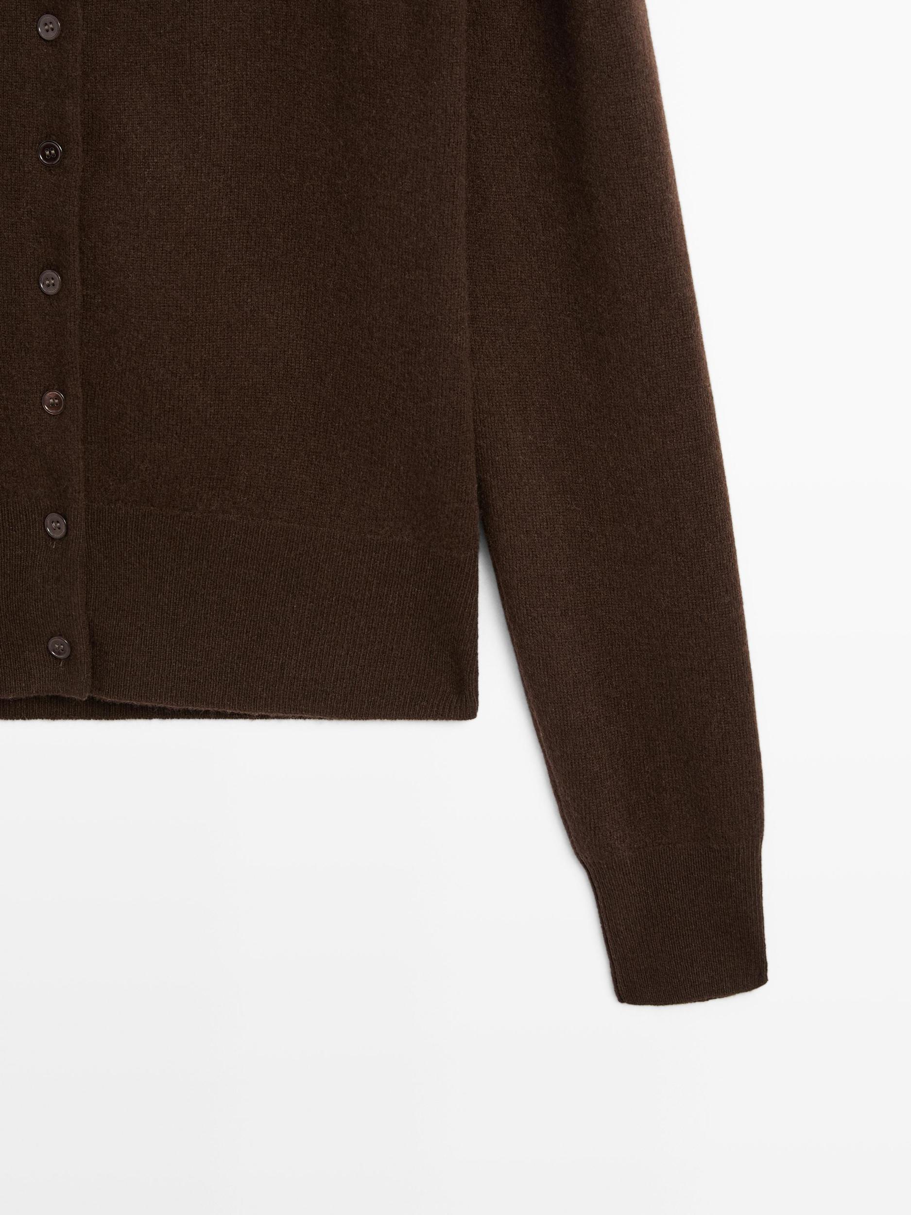 Wool blend knit cardigan Product Image