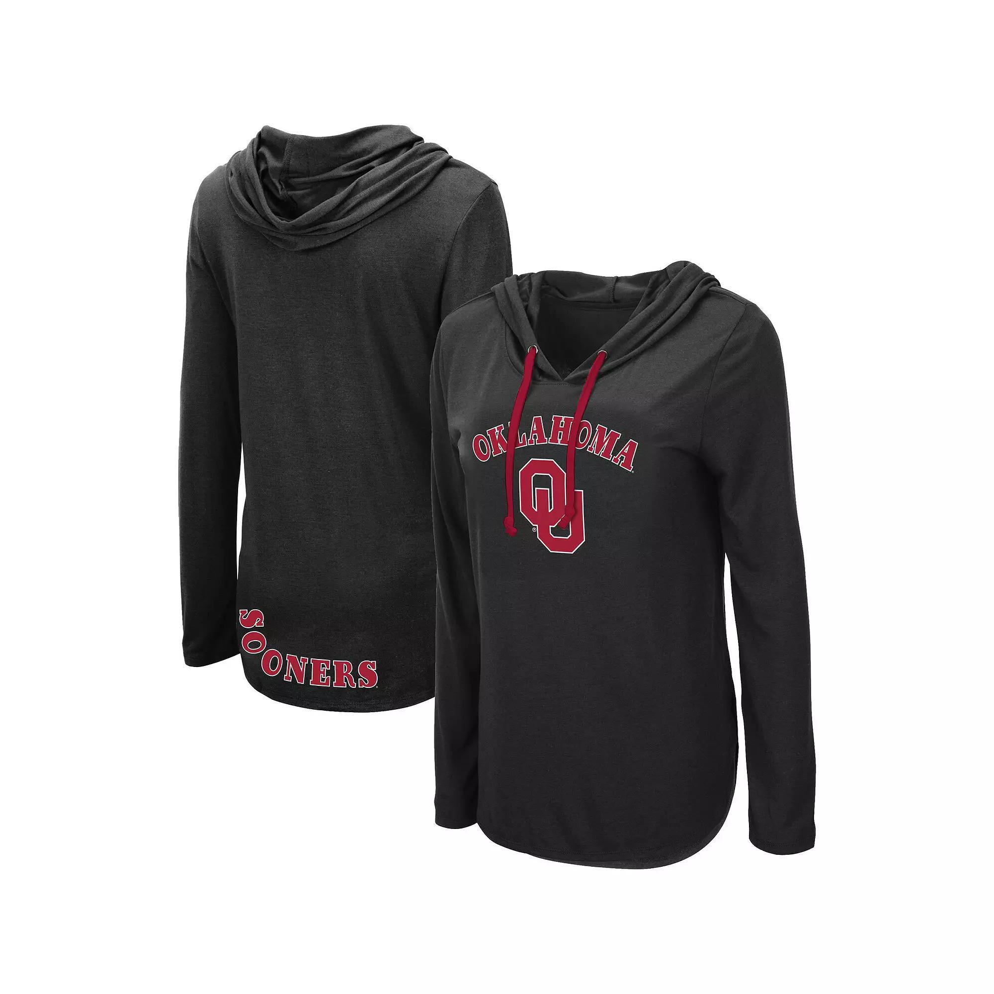 Women's Colosseum Black Oklahoma Sooners My Lover Long Sleeve Hoodie T-Shirt,  Product Image