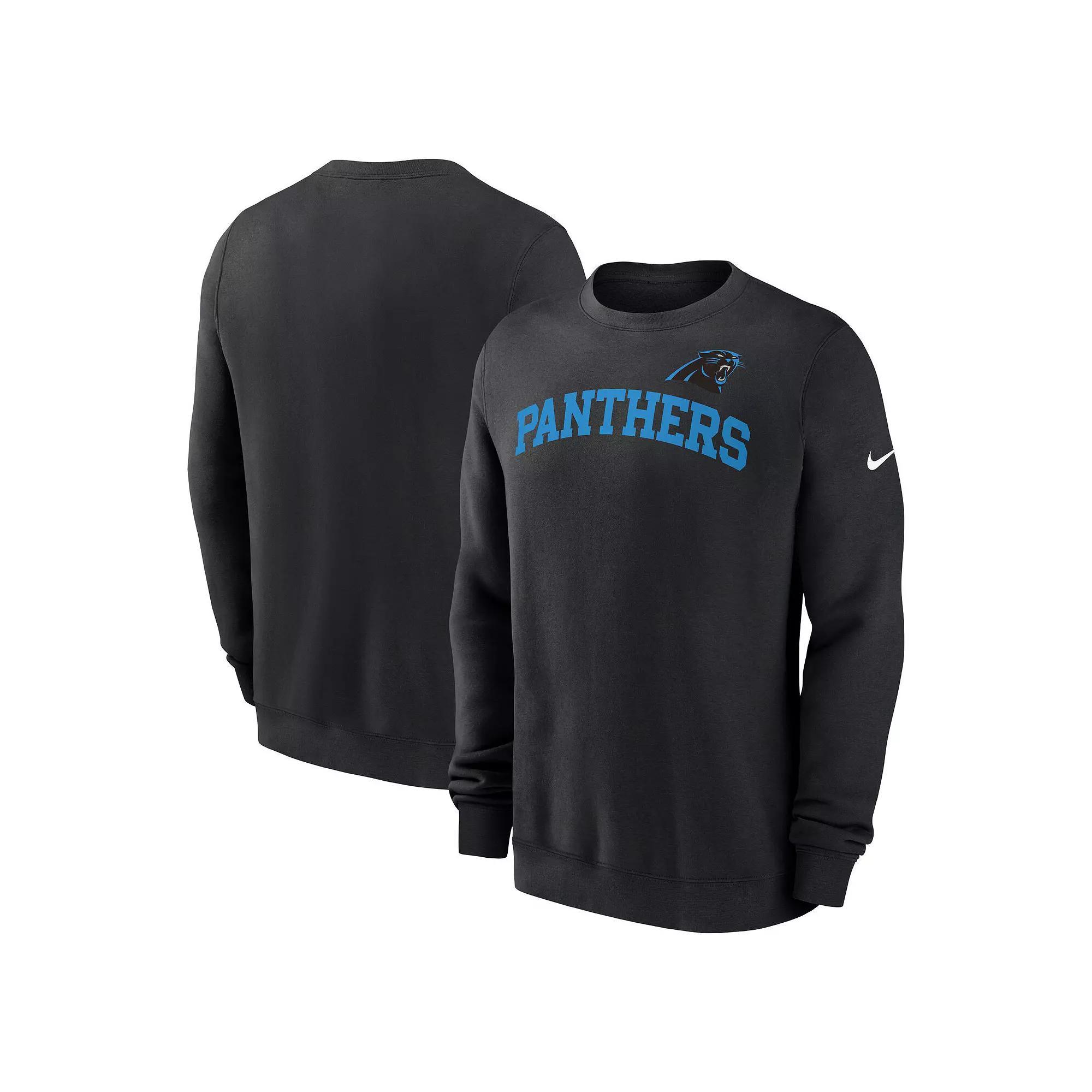 Men's Nike Black Carolina Panthers Club Pullover Sweatshirt,  Product Image