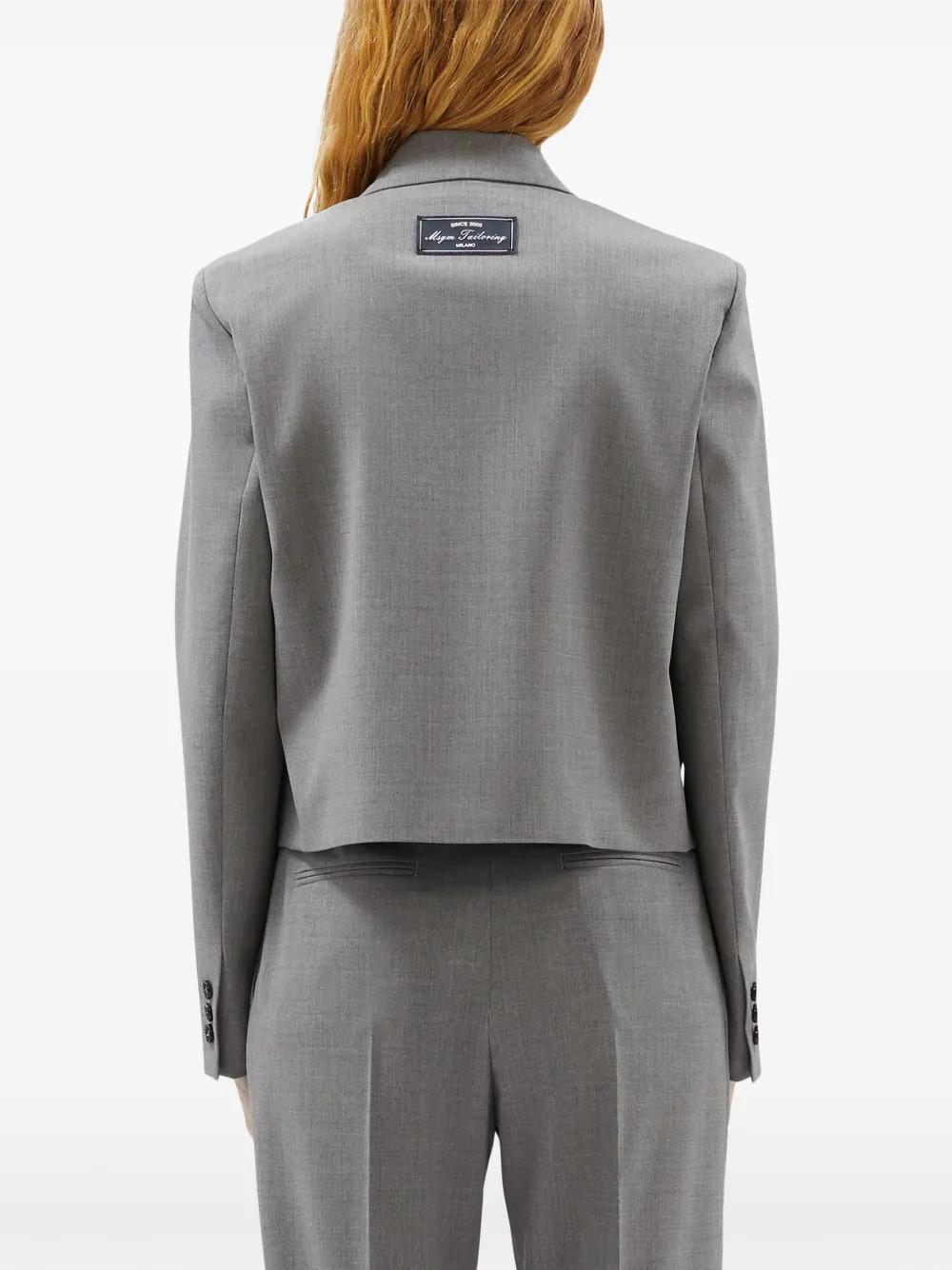 MSGM Cropped Jacket In Grey Product Image