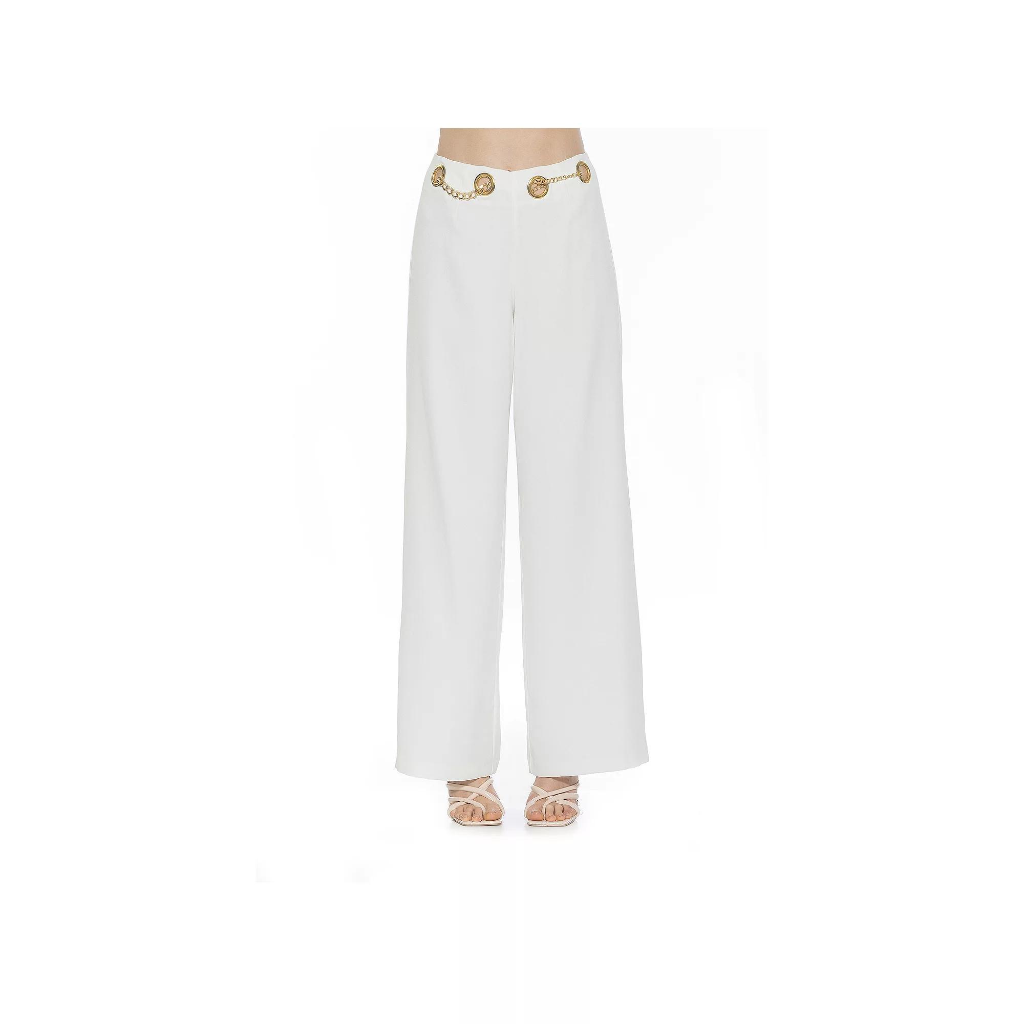 Women's ALEXIA ADMOR Cassie Wide Leg Mid Rise Pants,  Product Image