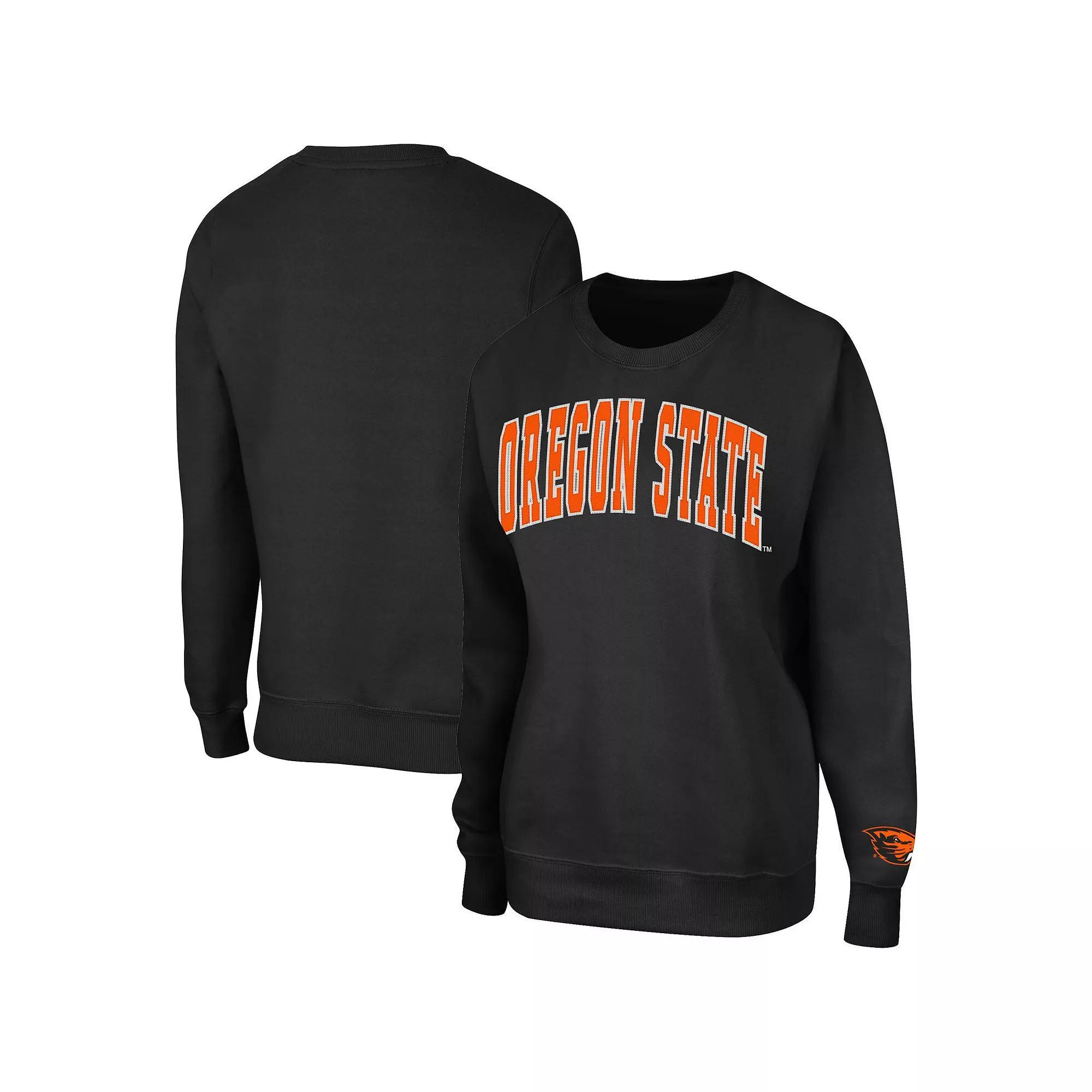 Women's Colosseum Black Oregon State Beavers Campanile Pullover Sweatshirt,  Product Image