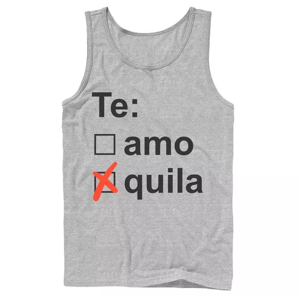 Mens Gonzales Tequilla Check List Tank Top Athletic Grey Product Image