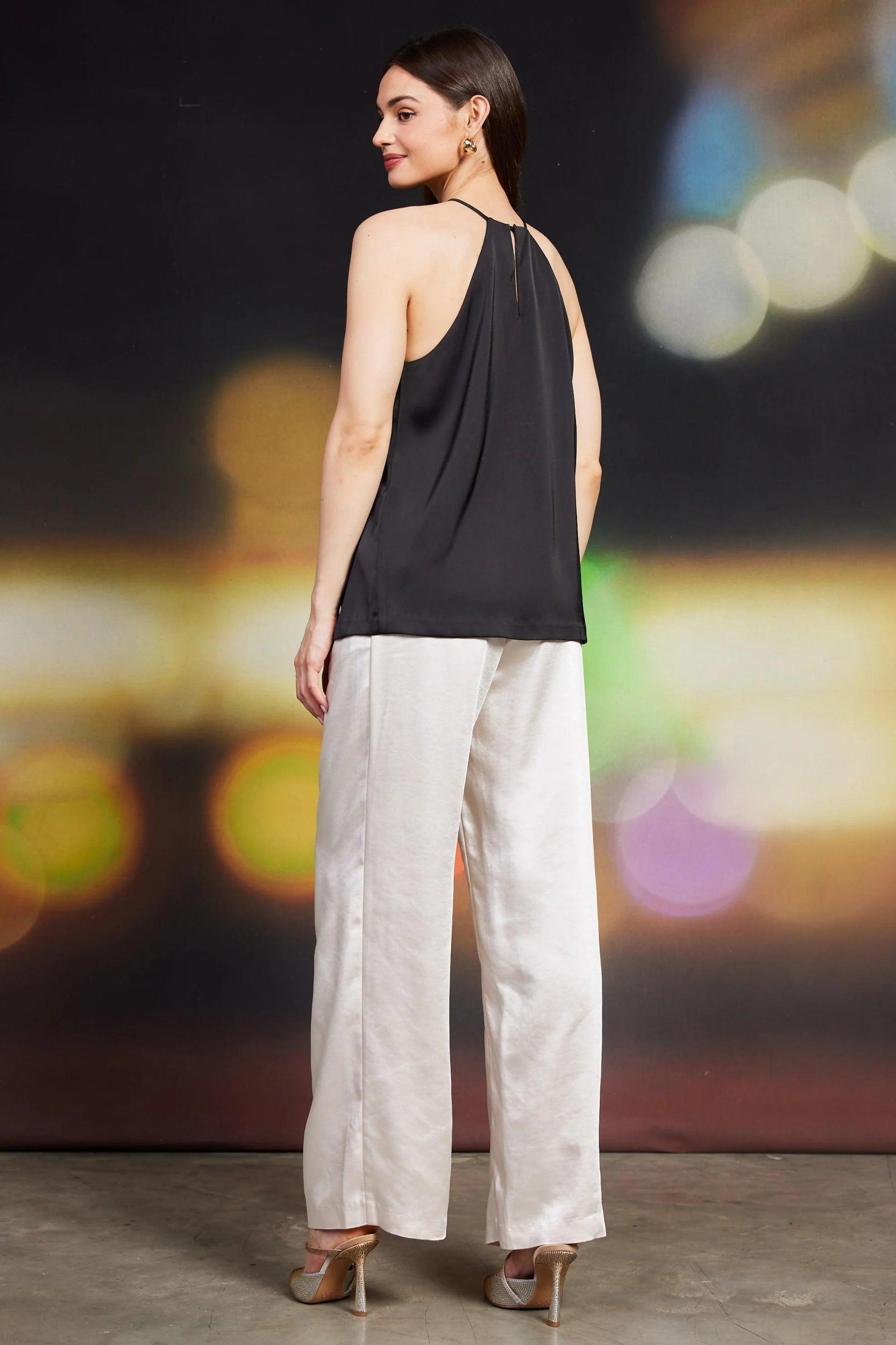 Pleated Front Halter Top Product Image