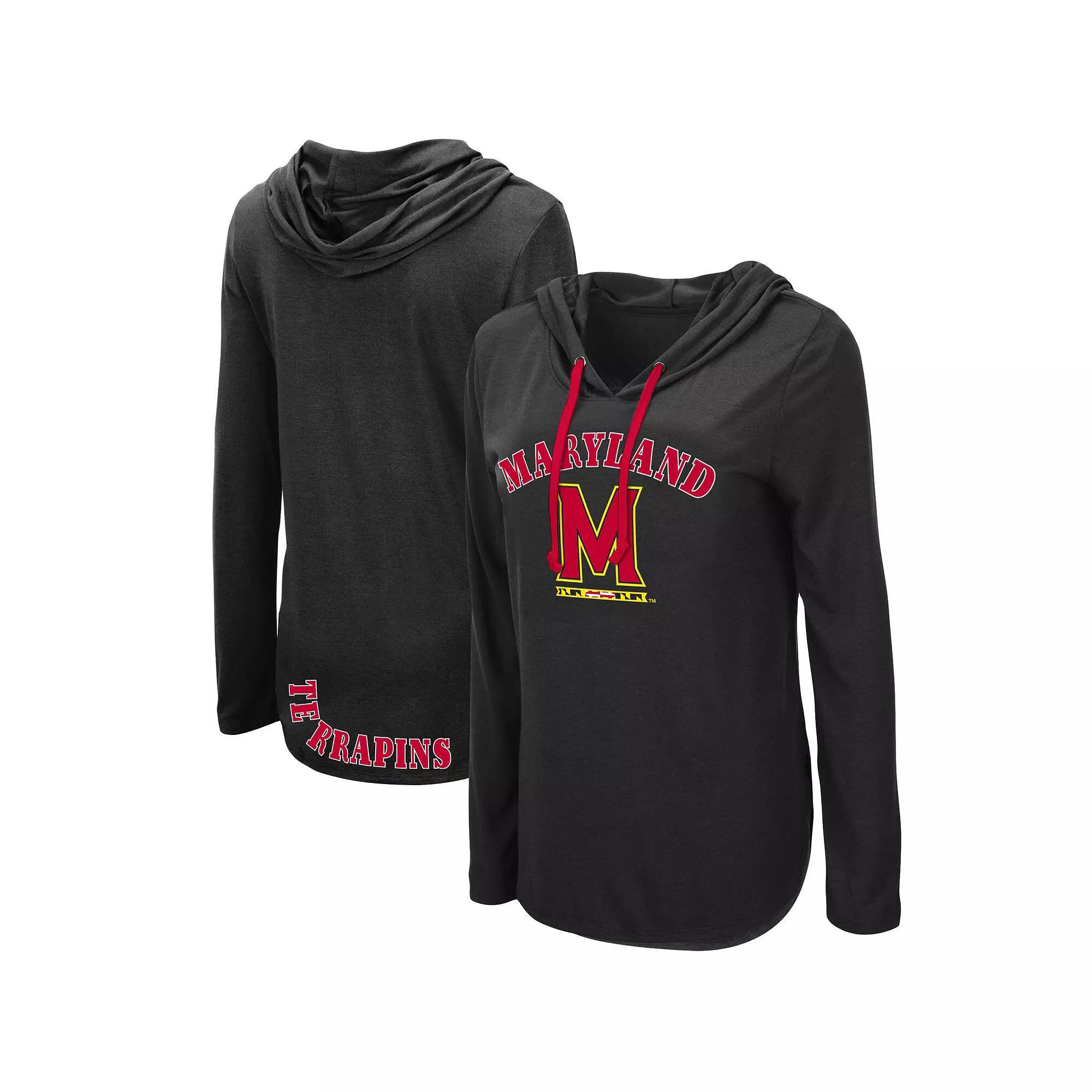 Women's Colosseum Black Maryland Terrapins My Lover Hoodie Long Sleeve T-Shirt, Size: Medium Product Image