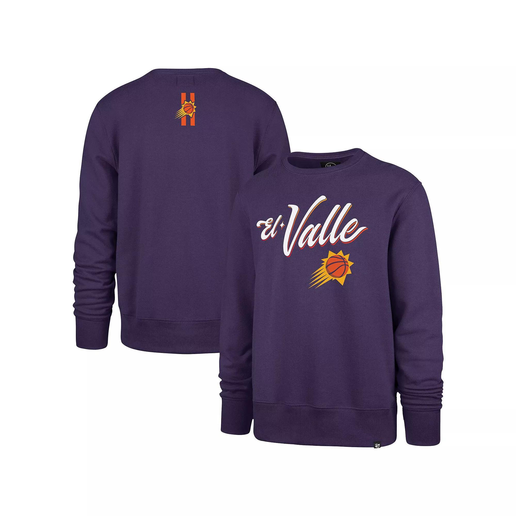 Men's '47 Purple Phoenix Suns 2023/24 City Edition Postgame Headline Crew Pullover Sweatshirt, Size: Large, Phx Purple Product Image