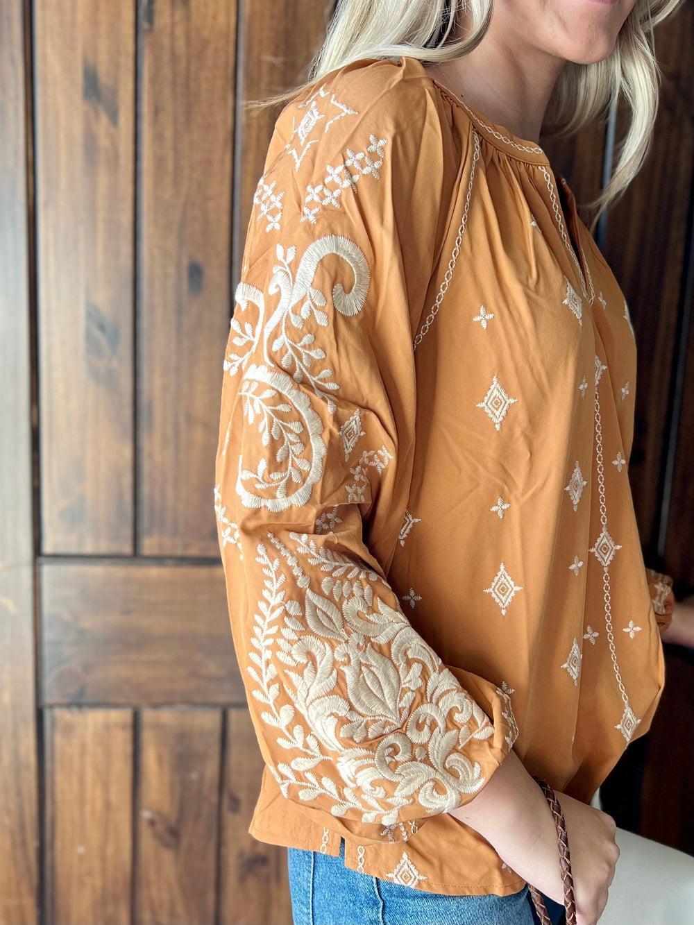 Embroidered Sunrise Top* Product Image