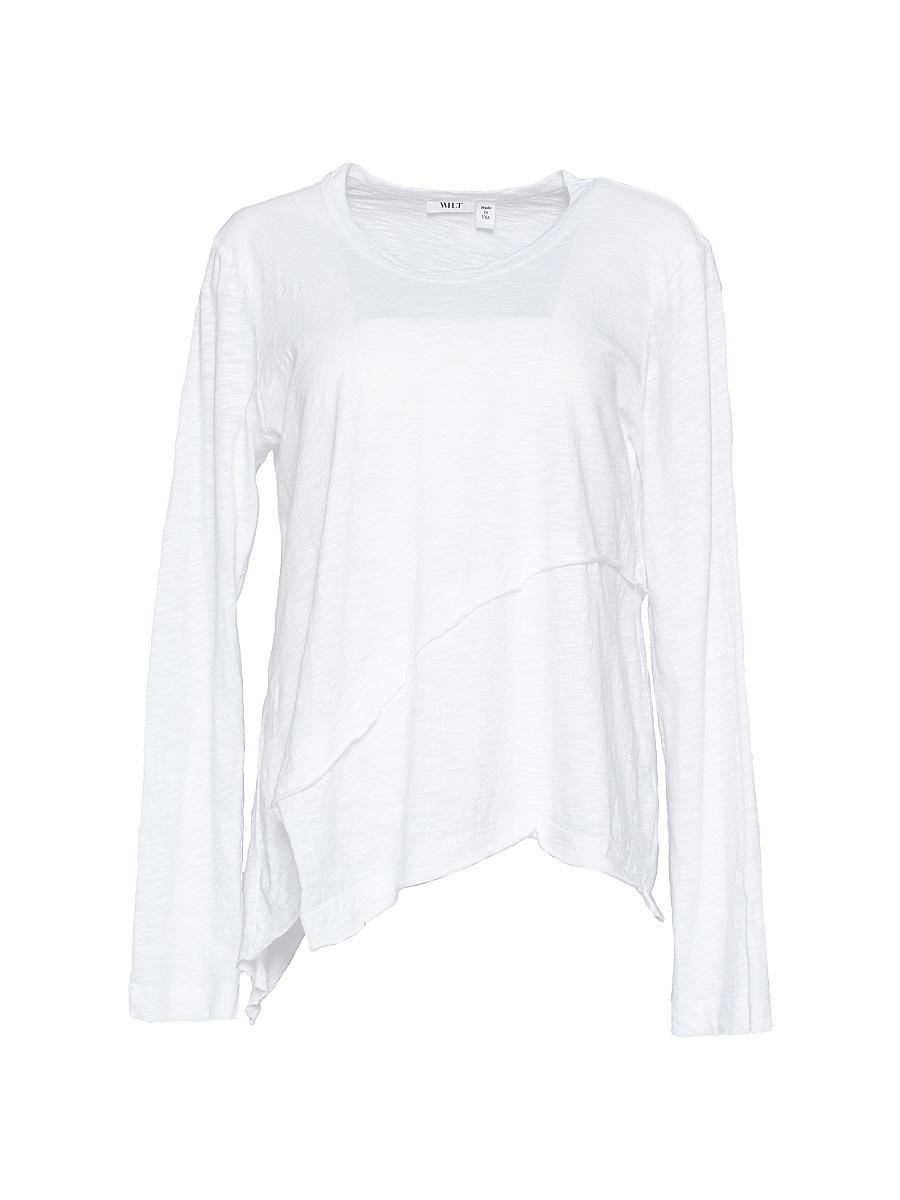 Womens Crew Long Sleeve Easy Crossover Hem Product Image