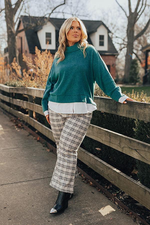 The Holtz High Waist Plaid Pants Curves Product Image
