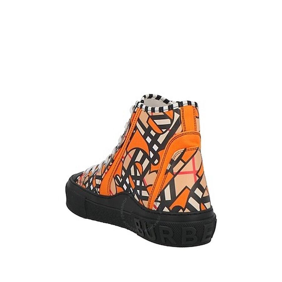 BURBERRY Monogram High Top Sneakers In Orange Product Image