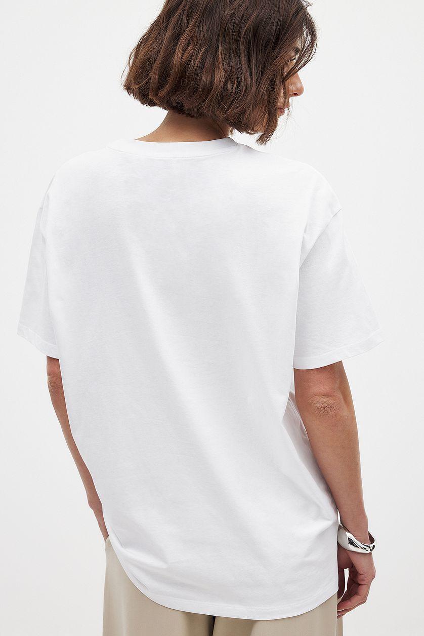 Printed Round Neck Oversized Tee Product Image