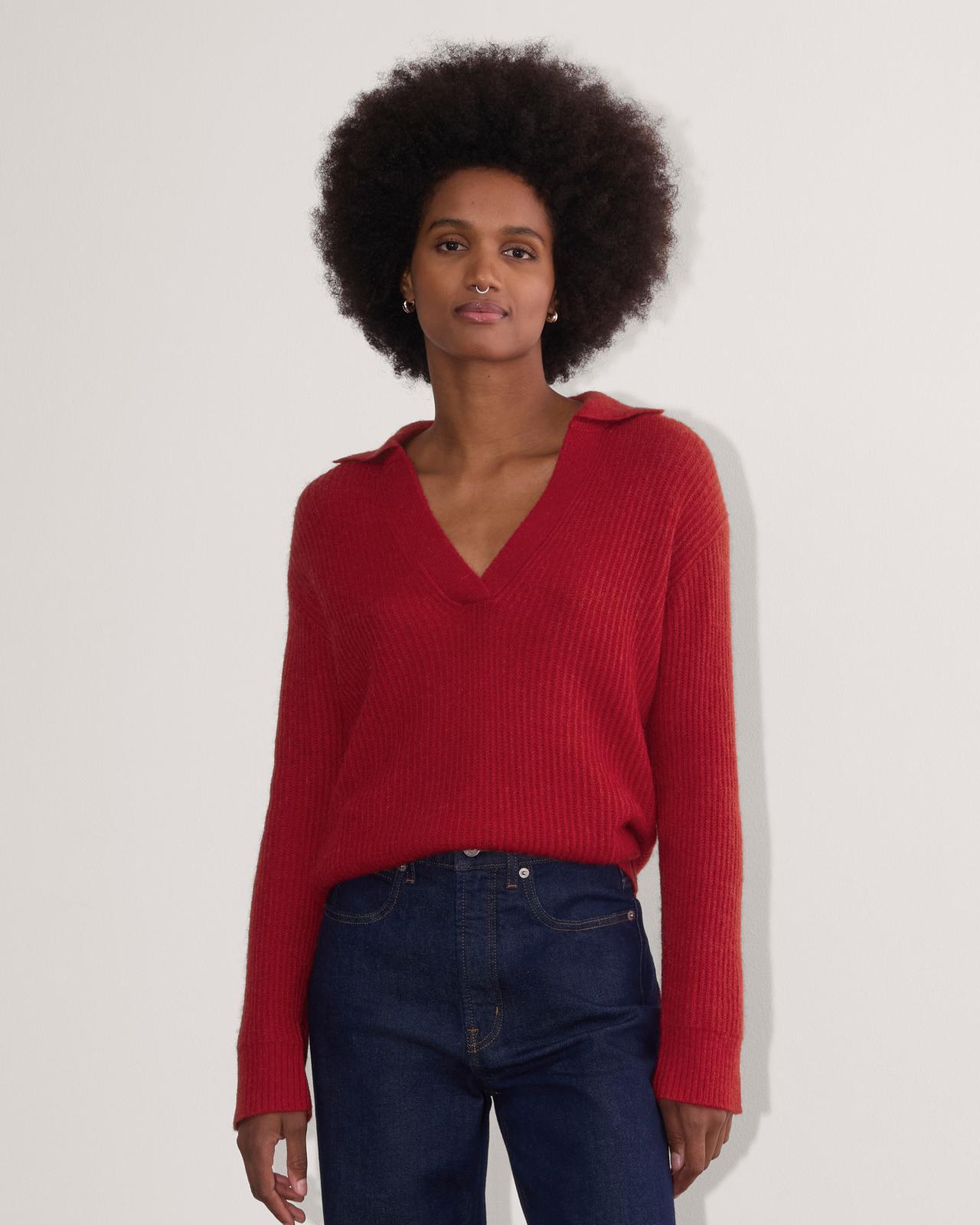 The Oversized Polo in Alpaca Product Image