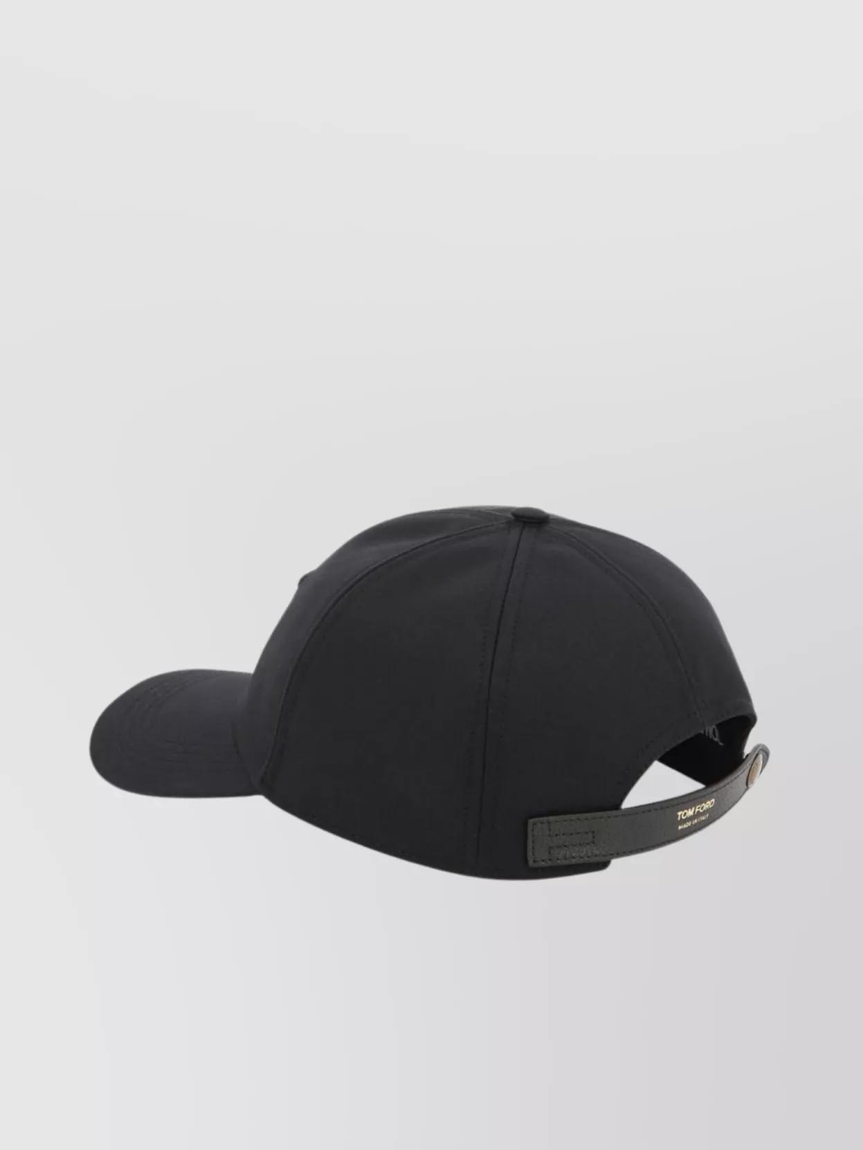 TOM FORD Logo Monogram Cotton Twill Baseball Cap In Black Product Image