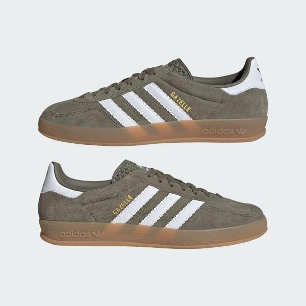 adidas Gazelle Indoor Shoes Olive Strata M 14 / W 15 Unisex Product Image