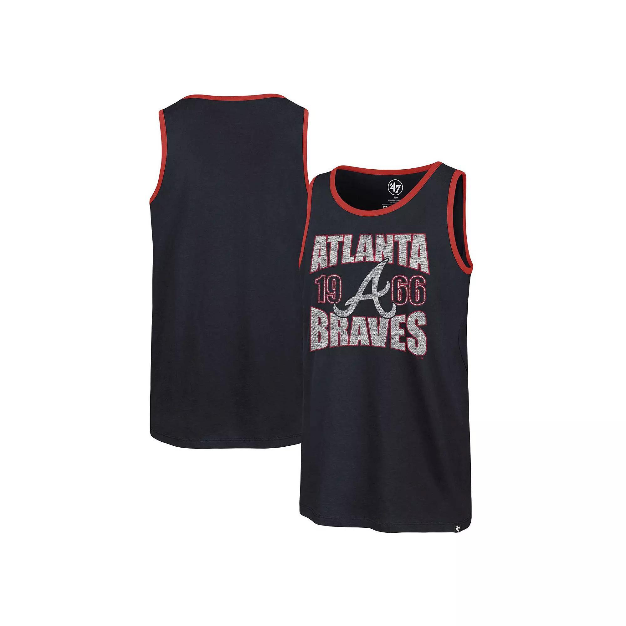 Men's '47 Navy Atlanta Braves Upload Franklin Tank Top, Size: Medium, Blue Product Image