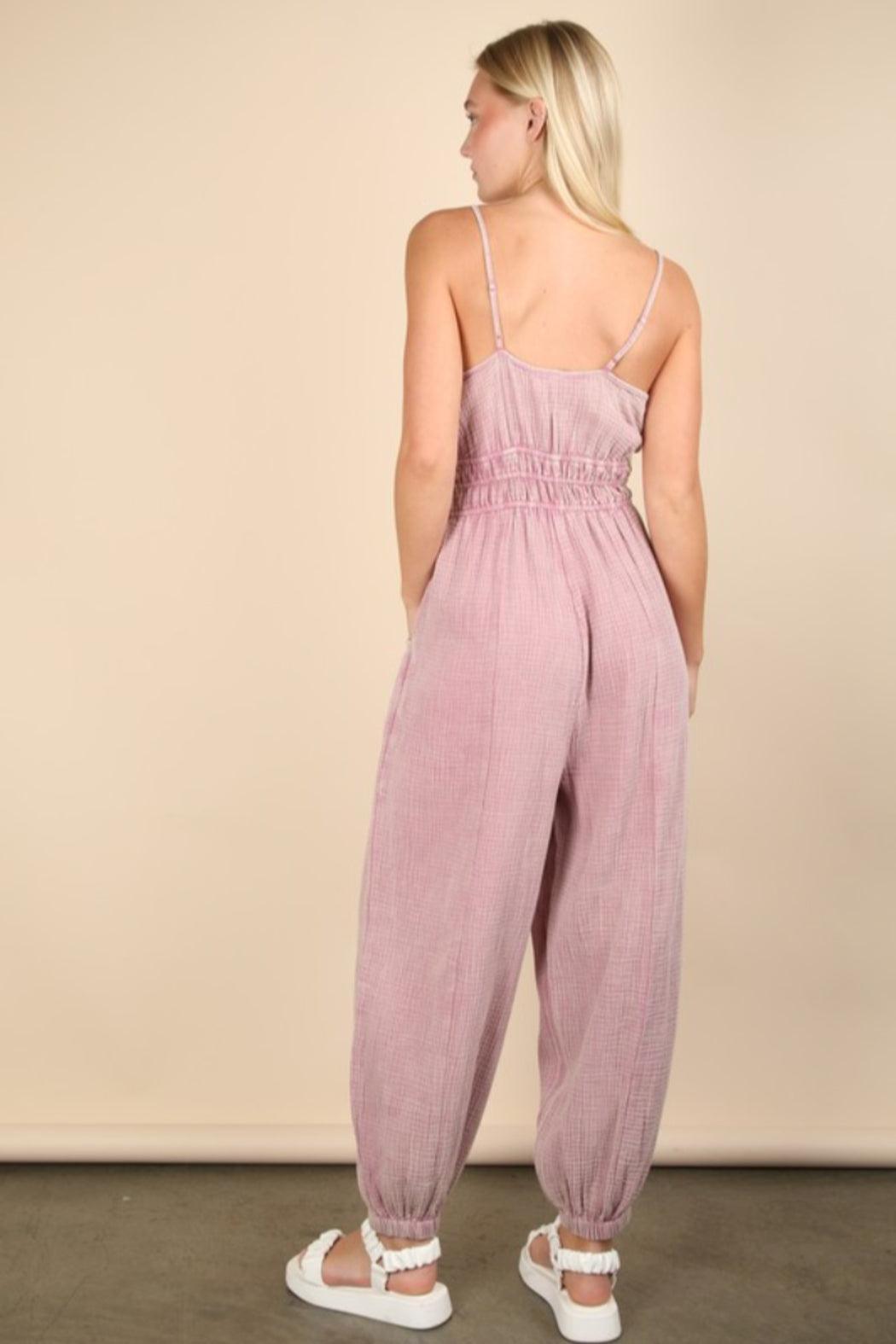 Mineral Washed Jumpsuit Product Image