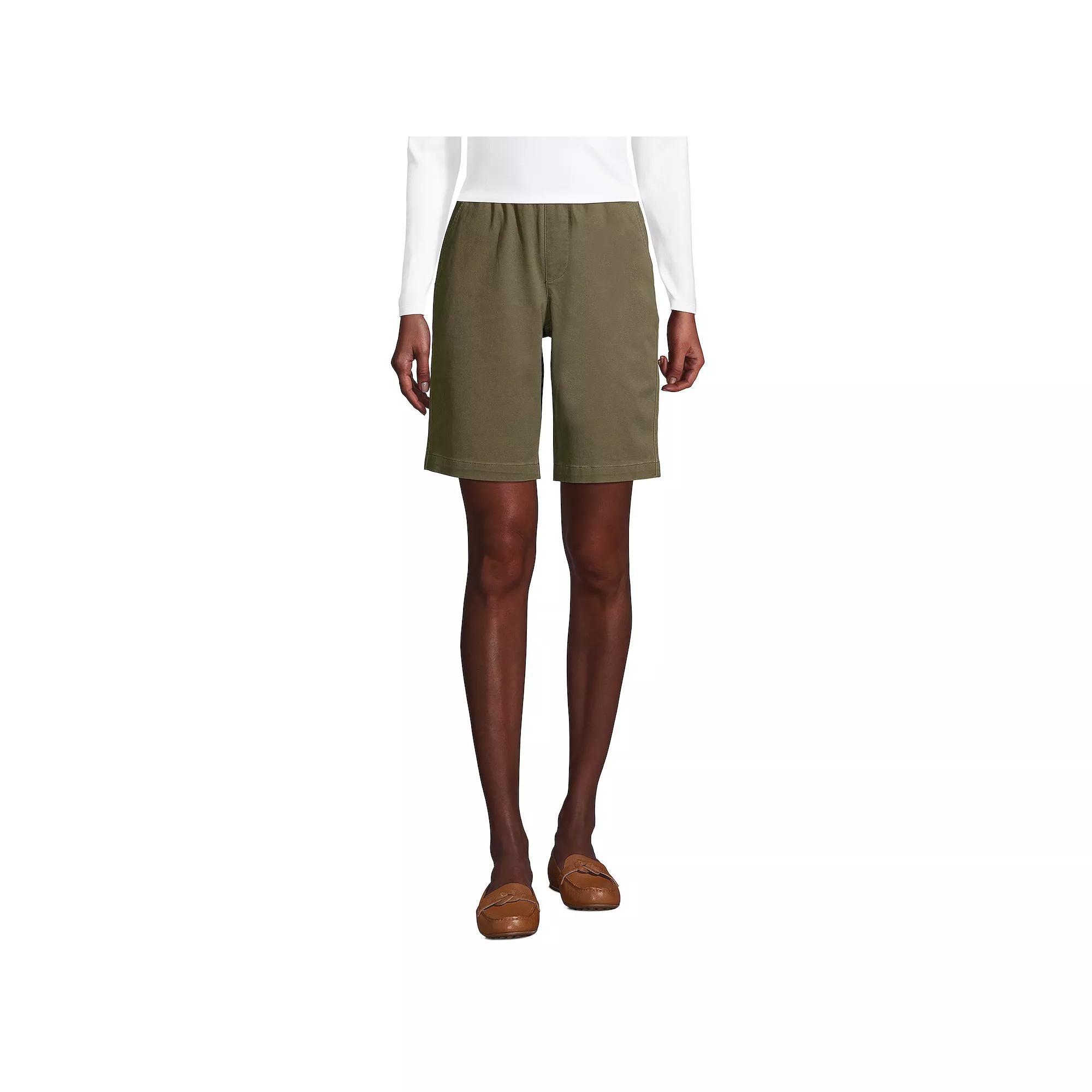 Women's Lands' End Pull-On Chino Bermuda Shorts,  Product Image