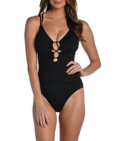 La Blanca Island Goddess Lace-Up One Piece Swimsuit Product Image