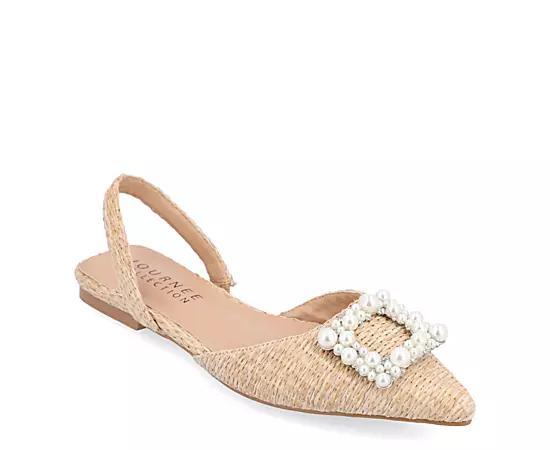 Journee Hannae Women's Flats, Size: 8.5, Beige Product Image