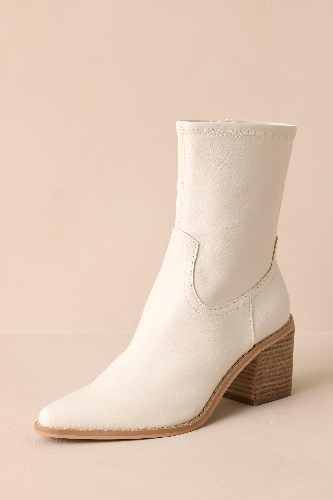 Stride In Style White Ankle Boots Product Image