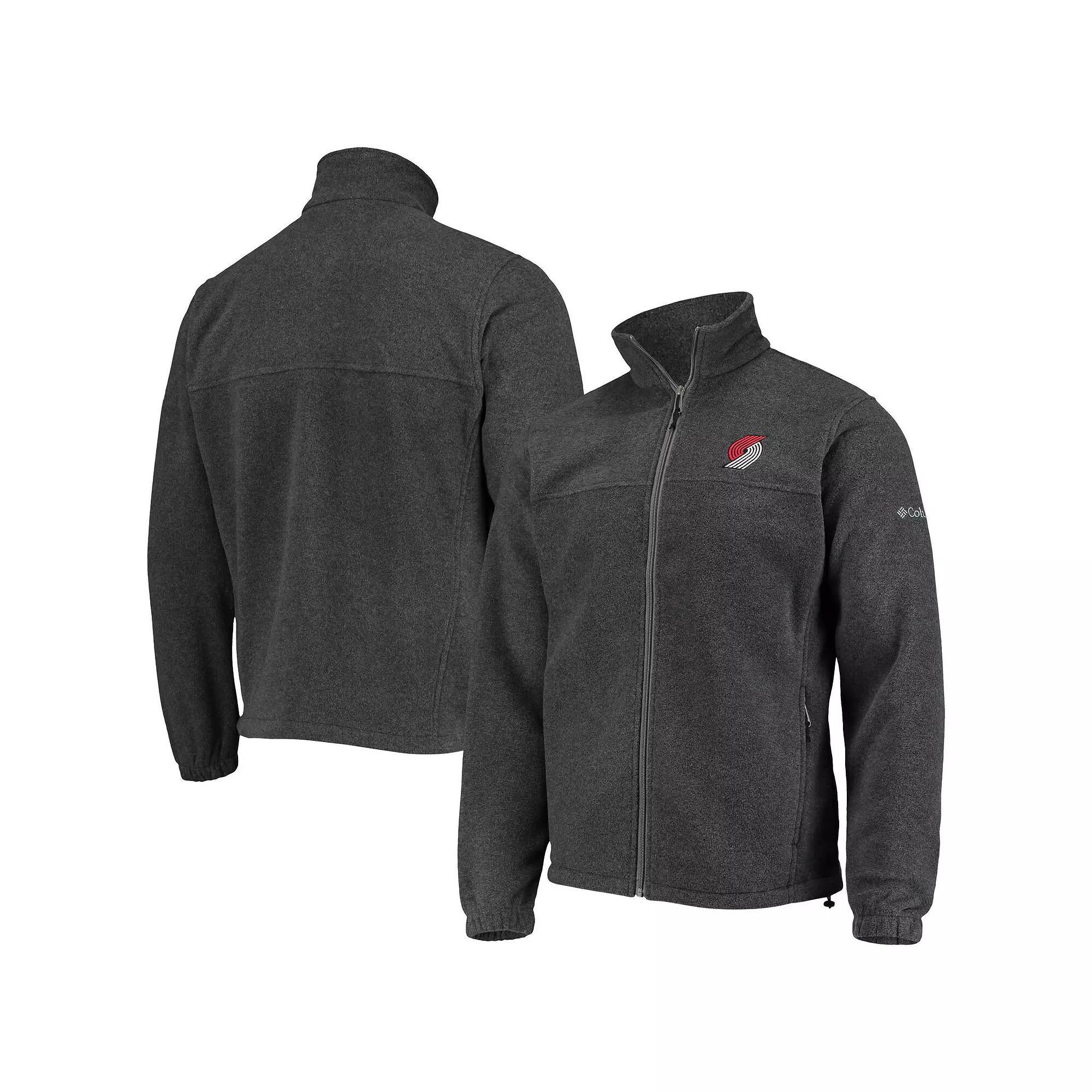 Men's Columbia Portland Trail Blazers Heathered Charcoal Flanker Full-Zip Jacket,  Product Image