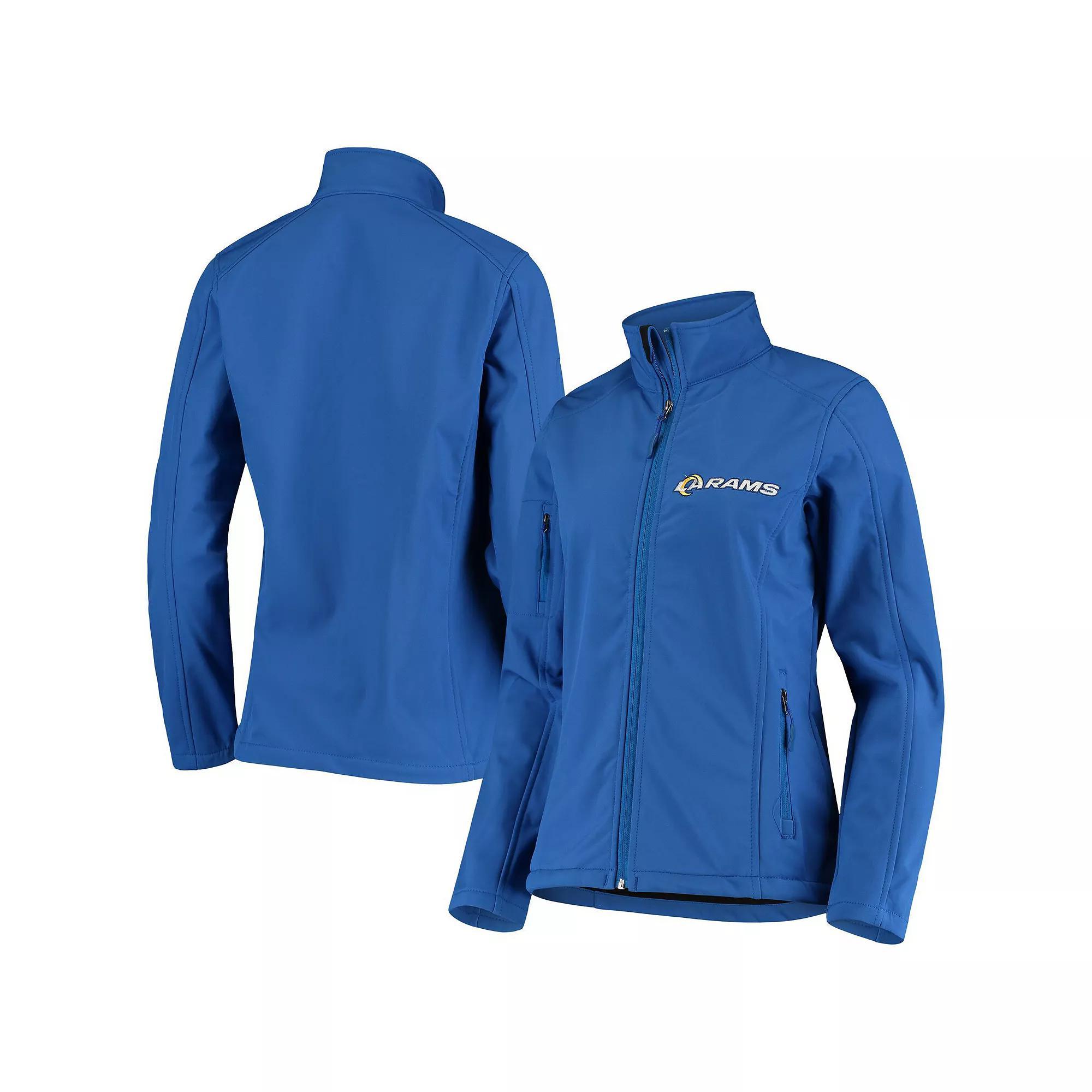 Women's Royal Los Angeles Rams Full-Zip Sonoma Softshell Jacket, Size: Large, Blue Product Image