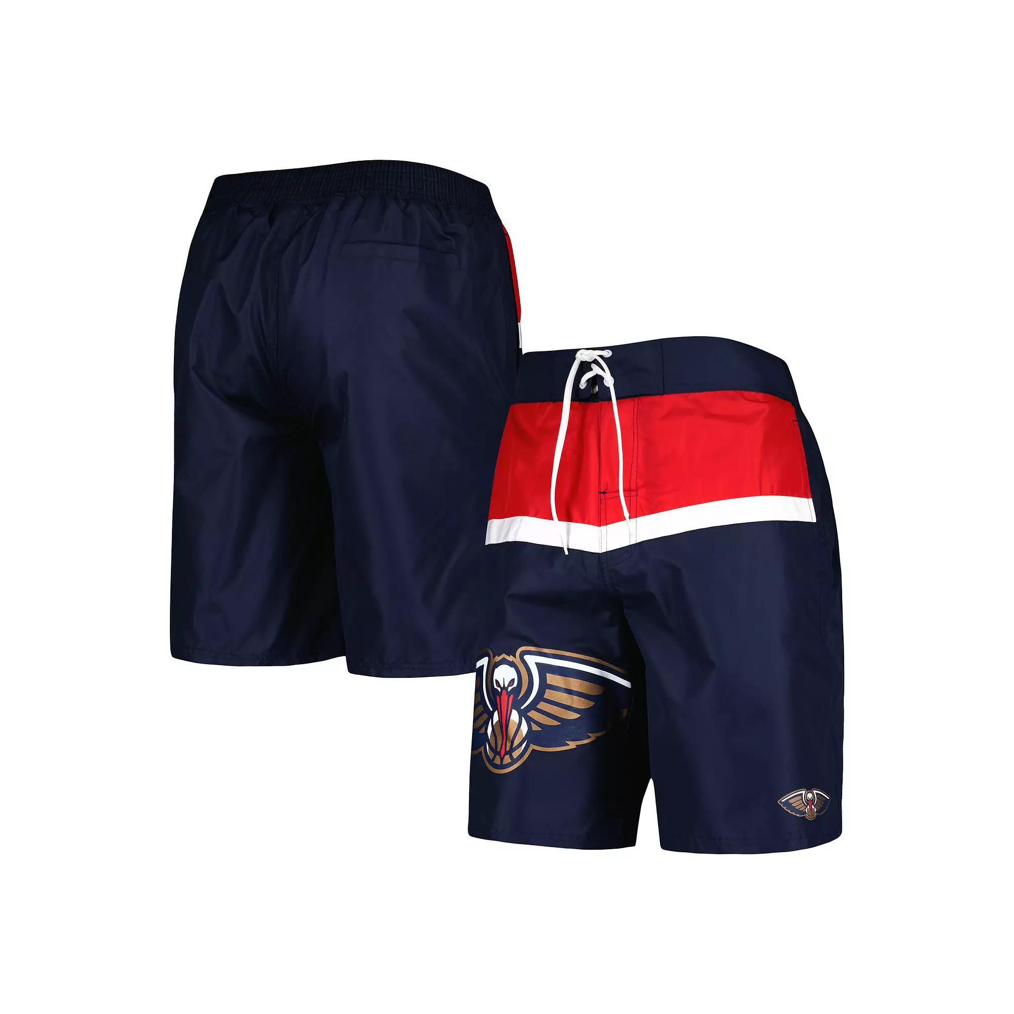 Men's G-III Sports by Carl Banks Navy New Orleans Pelicans Sea Wind Swim Trunks,  Product Image